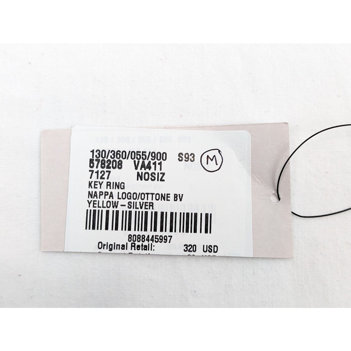 Bottega Veneta o1rshd1 Size: OS/ Nappa Logo/Ottone Keyring in Yellow/Silver Size ONE SIZE - 10 Thumbnail