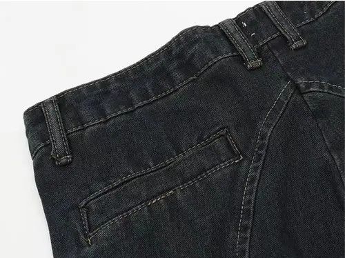 Jean Retro color contrast straight jeans hiphop mopping pants Size US 32 / EU 48 - 5 Thumbnail