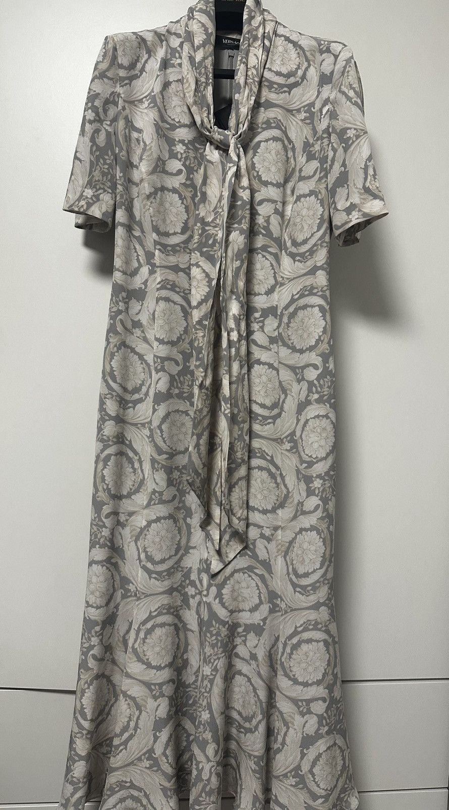 Versace Barocco Lavallière Chemisier Dress