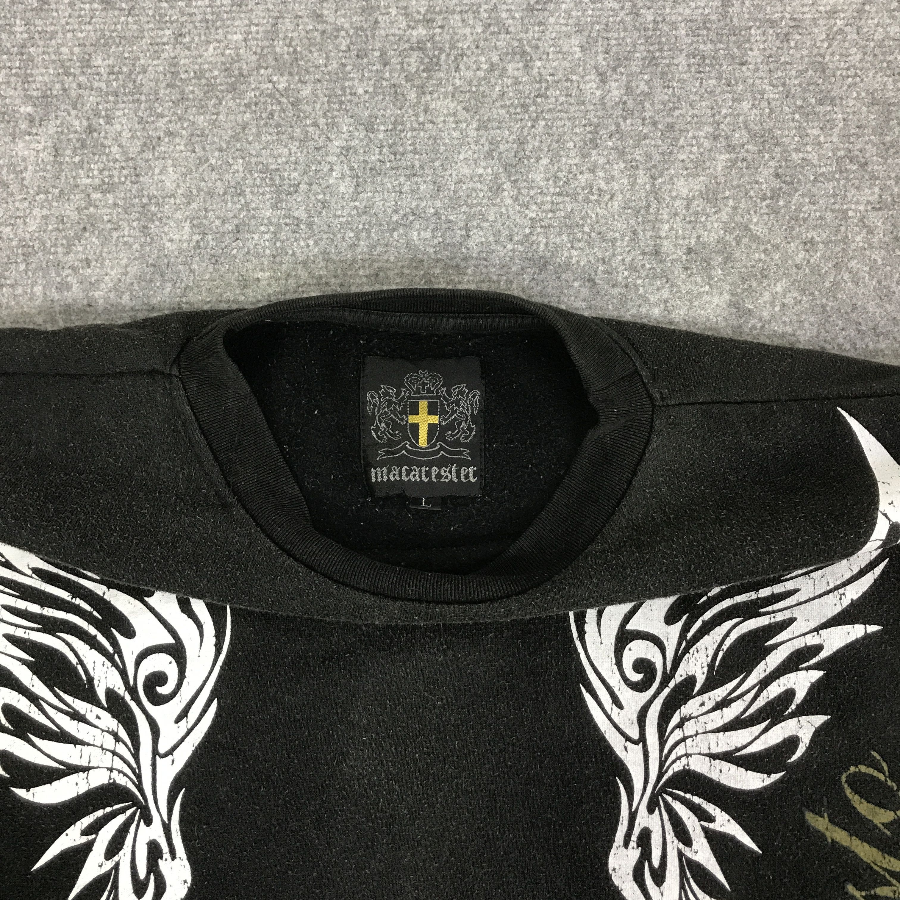 Japanese Brand MACATESTEC BLACK PUNK SWEATSHIRT K96B14 Size US L / EU 52-54 / 3 - 9 Thumbnail