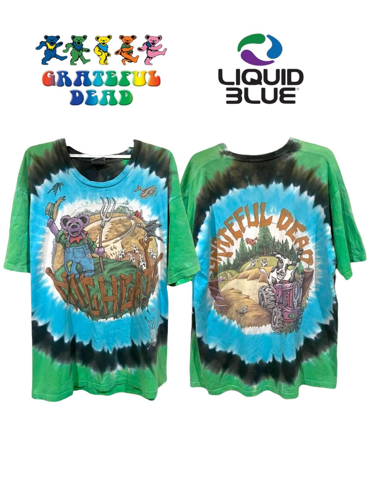 Grateful Dead × Liquid Blue × Vintage Grateful Dead 1995 Chris Pinkerton Highgate Destroy Tee Size US XL / EU 56 / 4 - 2 Thumbnail