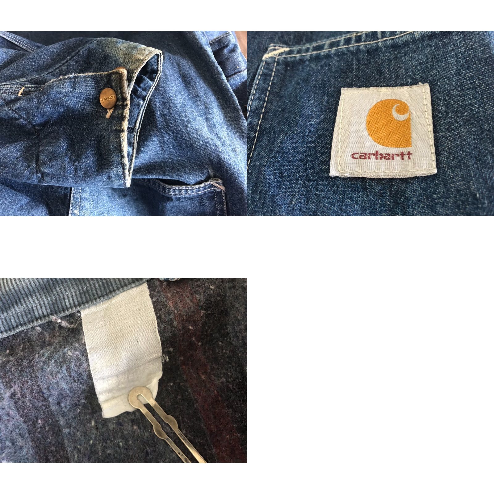 Carhartt VINTAGE Carhartt Jacket Mens One Size Blue Denim Cotton Men Size US M / EU 48-50 / 2 - 9 Thumbnail
