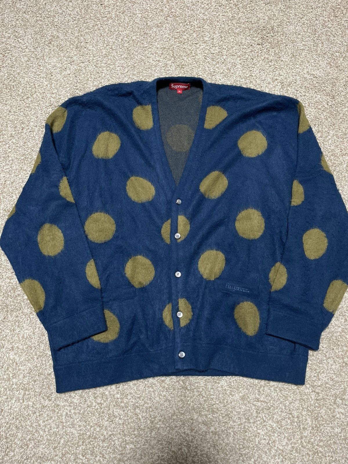 トップス supreme brushed polka dot cardigan Supreme Brushed Polka Dot Cardigan SS 20 WEEK 1