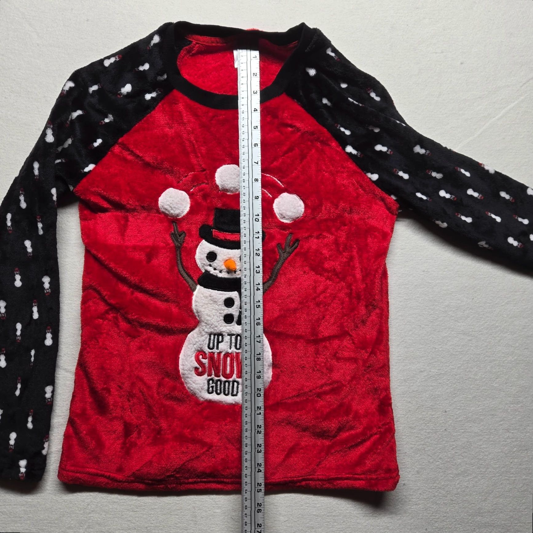 Vintage VINTAGE Secret Treasures Pajama Top Shirt Womens L Red Snowman Fleece Christmas Winter Warm Soft Large Size L / US 10 / IT 46 - 6 Thumbnail