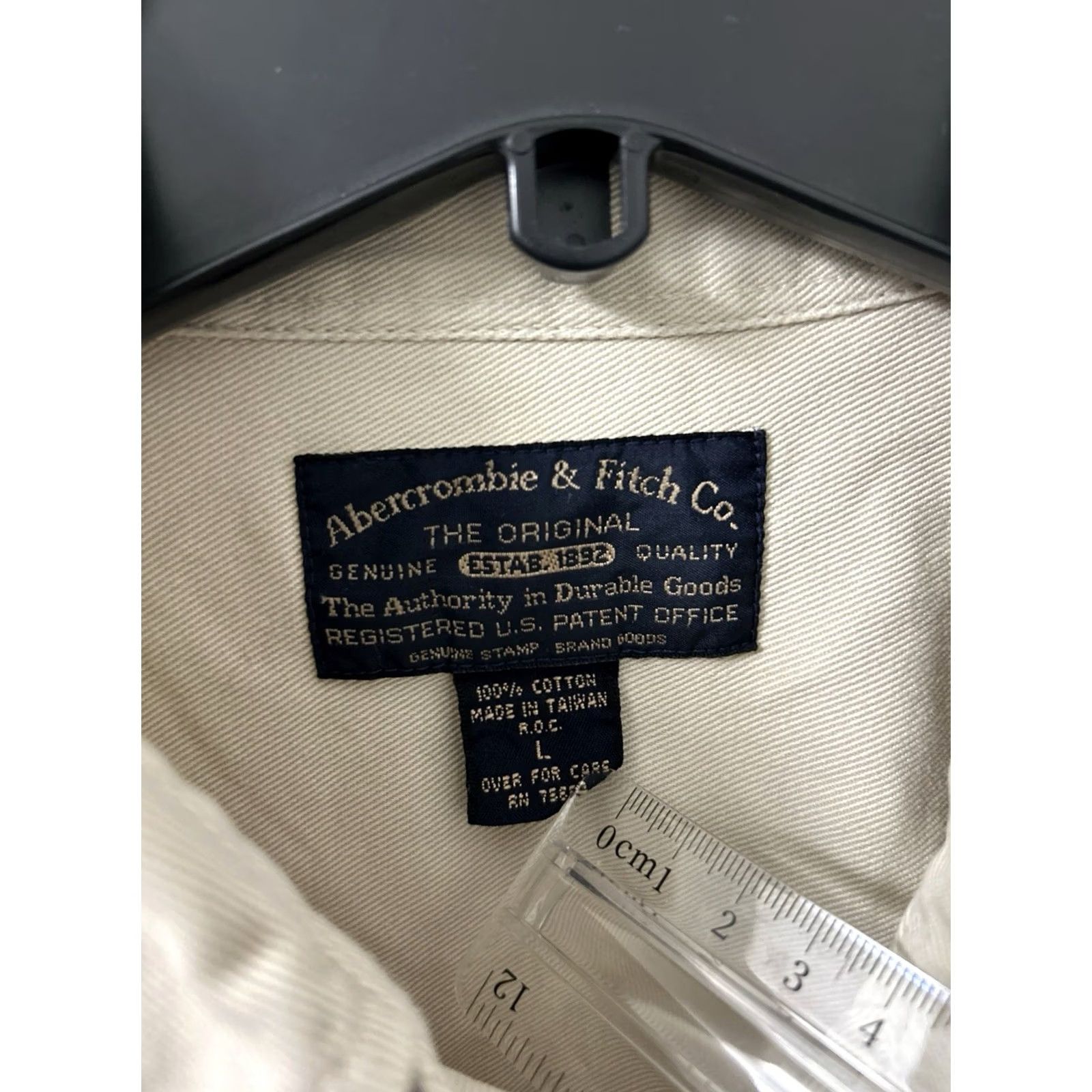 Abercrombie & Fitch VINTAGE Abercrombie & Fitch Field Shirt Mens L Tan Heavy Cotton Twill Button Down Size US L / EU 52-54 / 3 - 5 Thumbnail