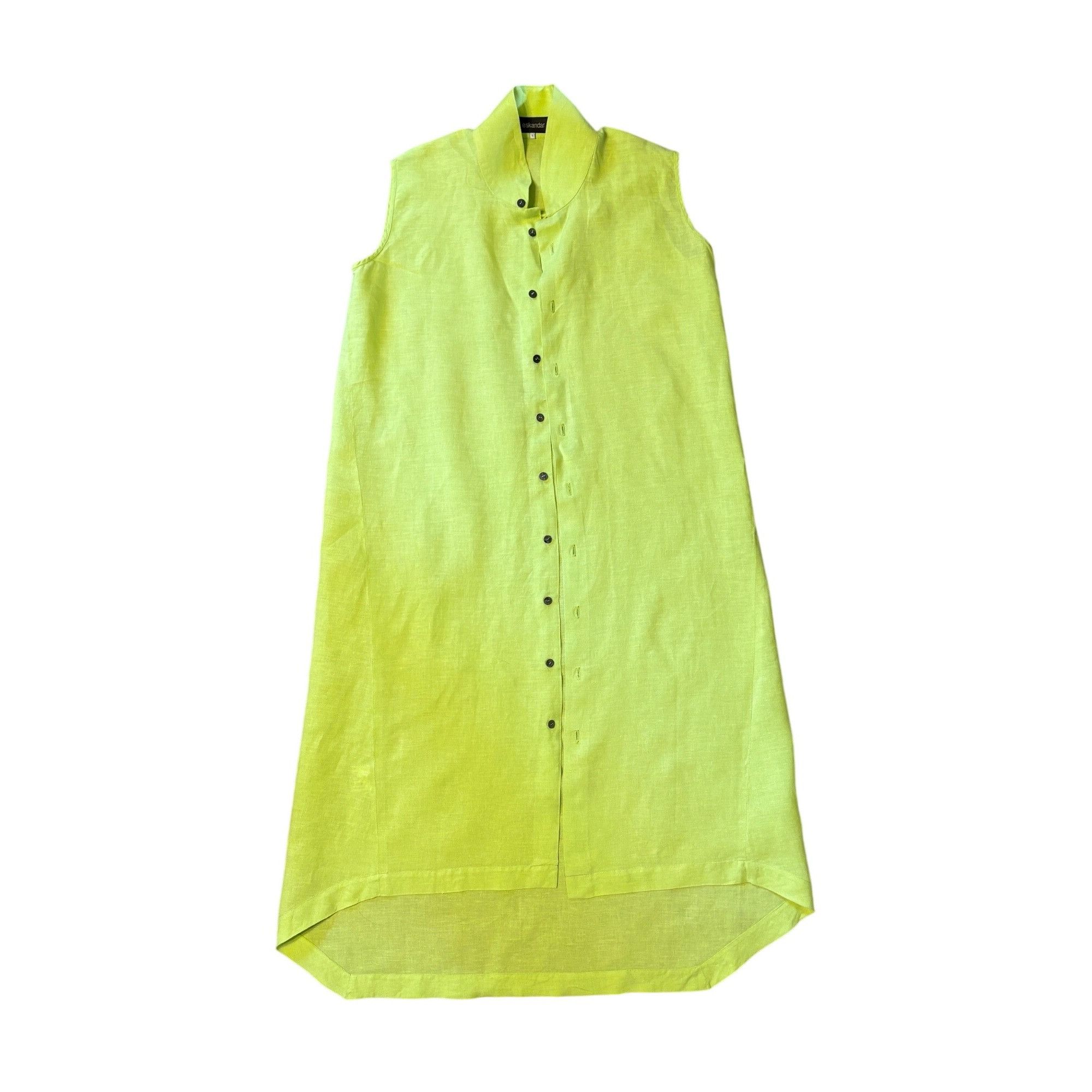 eskandar $875 Eskandar 1 10/12 Linen Sleeveless Shirt Dress Lagenlook Size L / US 10 / IT 46 - 1 Thumbnail