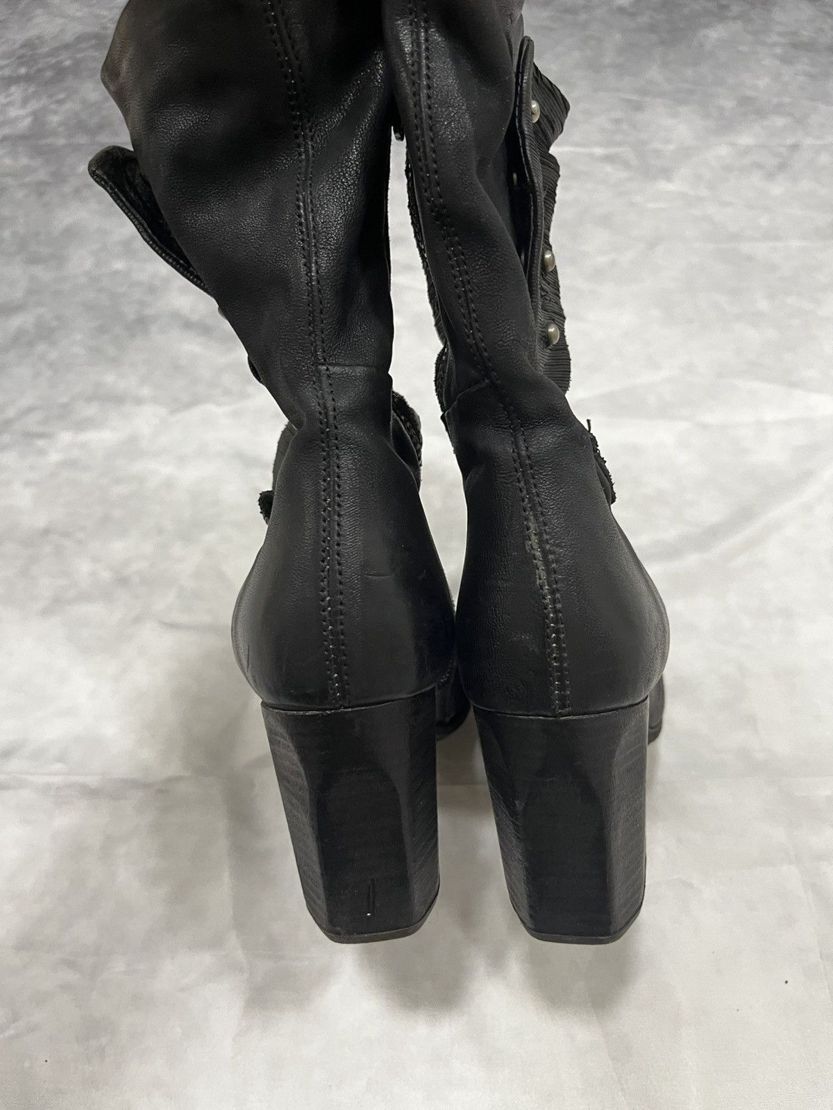A.S.98 A.S.98 Side-Zip Avant Garde Leather Boots Size US 7 / IT 37 - 9 Thumbnail