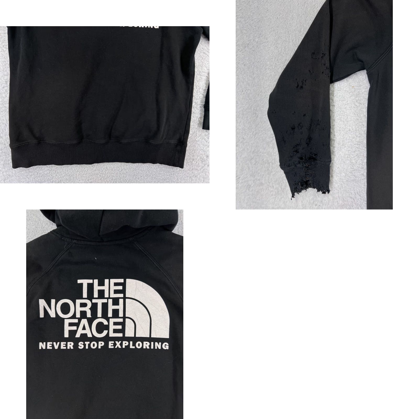 The North Face VINTAGE The North Face Hoodie Womens L Black Pockets Zip Full Zip Hooded Read/Regular Cotton Poly Blend Shirt? Size L / US 10 / IT 46 - 10 Thumbnail