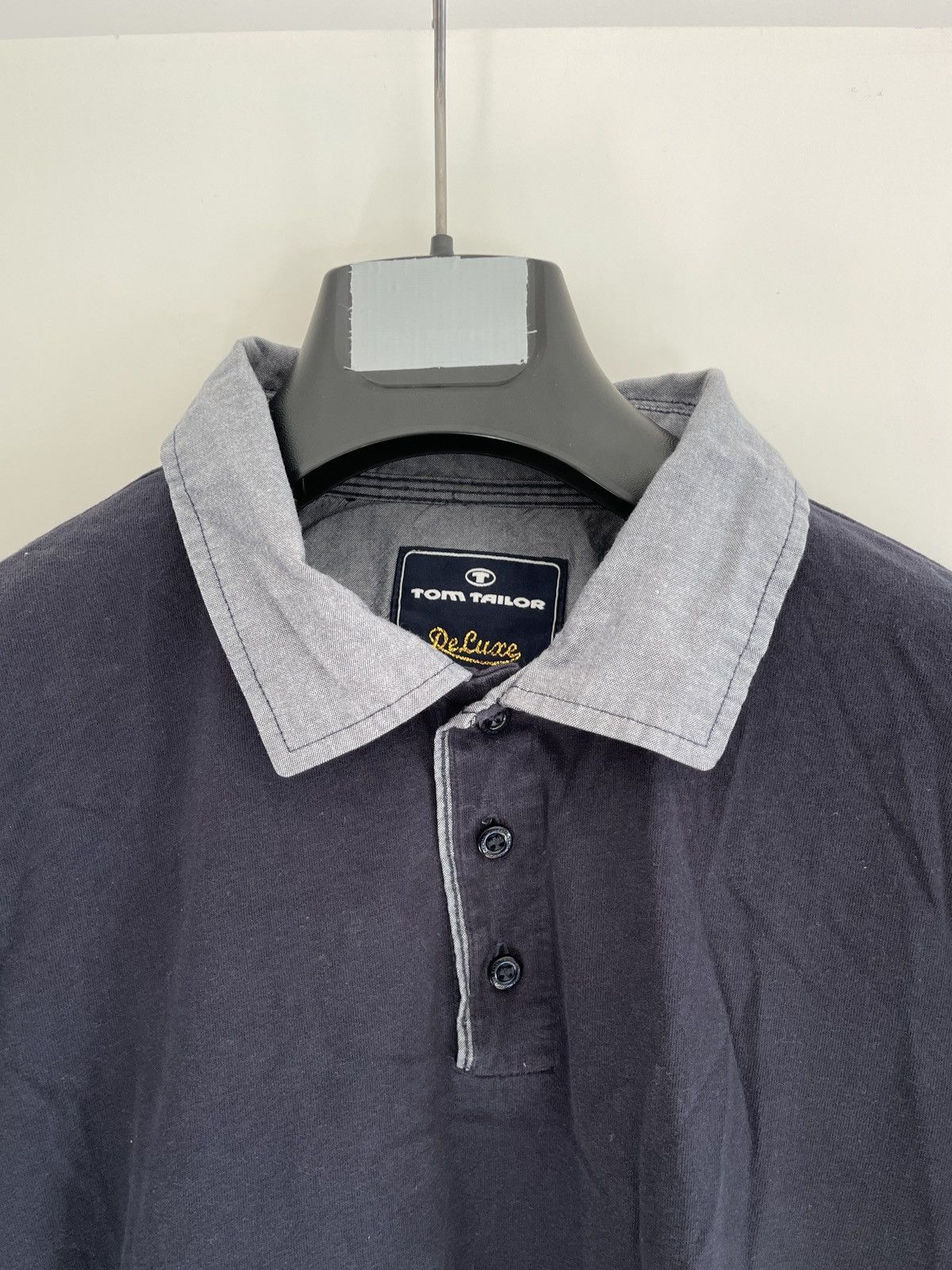 Tom Tailor Tom Tailor De Luxe Navy Blue Polo-Shirt Size M Size US M / EU 48-50 / 2 - 4 Thumbnail