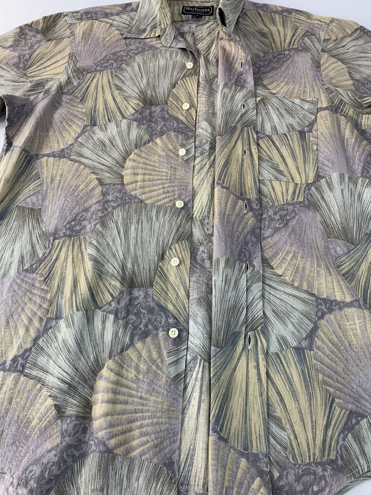 Burberry × Vintage Rare 90s Burberrys Of London Button Up Shirt Shell Design Size US L / EU 52-54 / 3 - 6 Thumbnail
