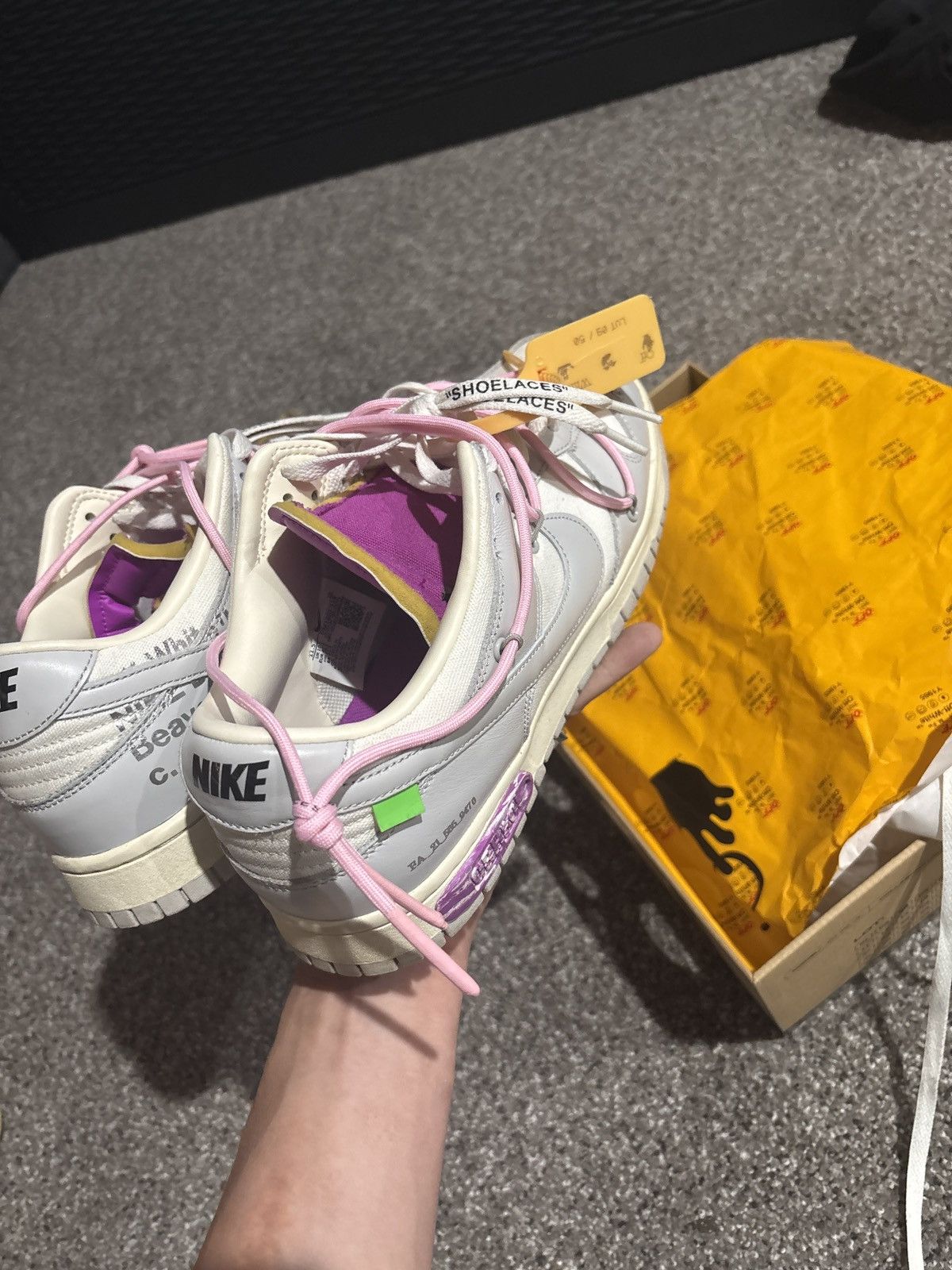 Nike × Off-White Off-white Nike dunk Lot 3 of 50 Size US 11.5 / EU 44-45 - 8 Thumbnail