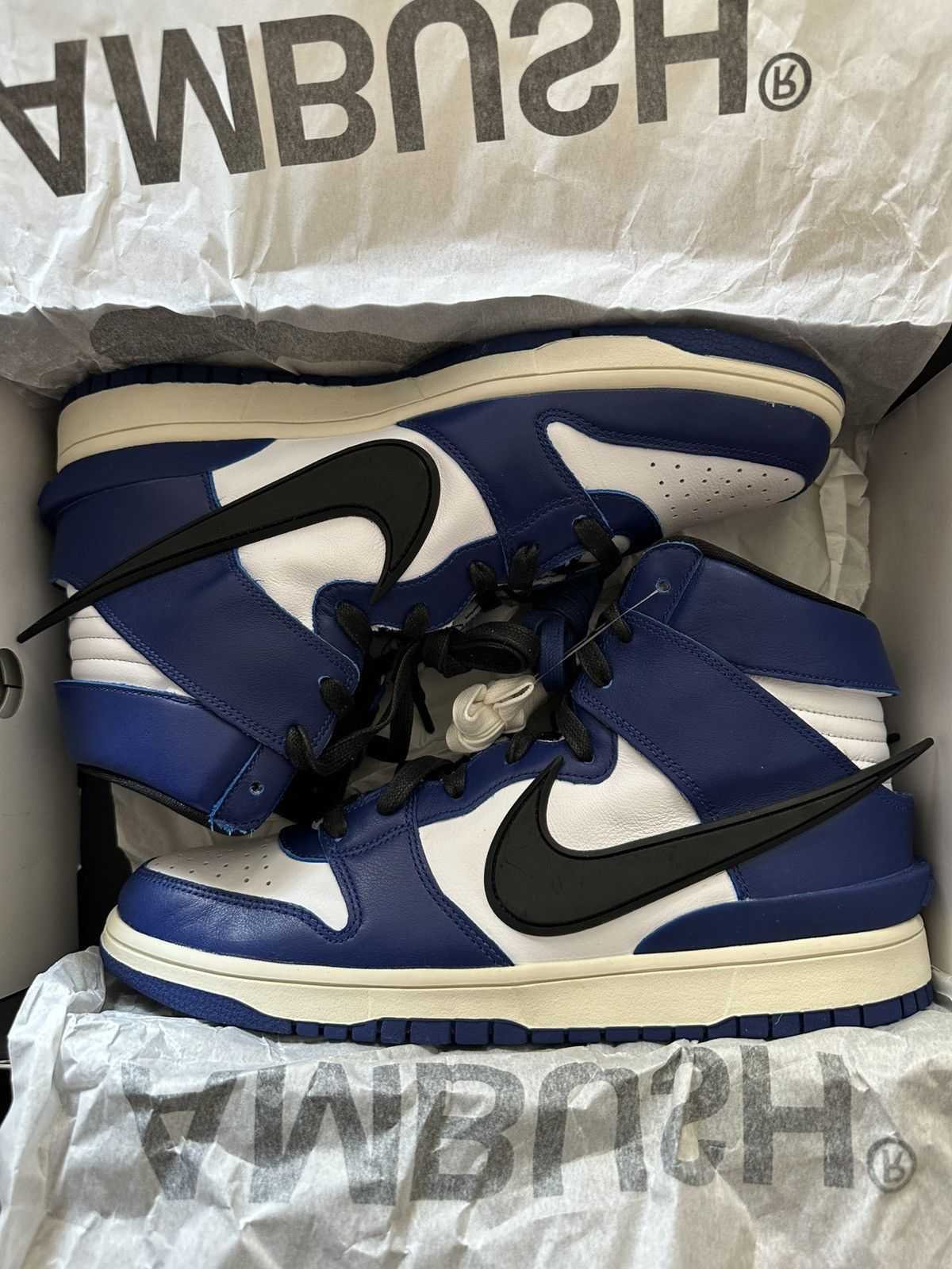 Ambush Design × Nike Nike Dunk High Ambush Blue Deep Royal Size US 11.5 / EU 44-45 - 4 Thumbnail