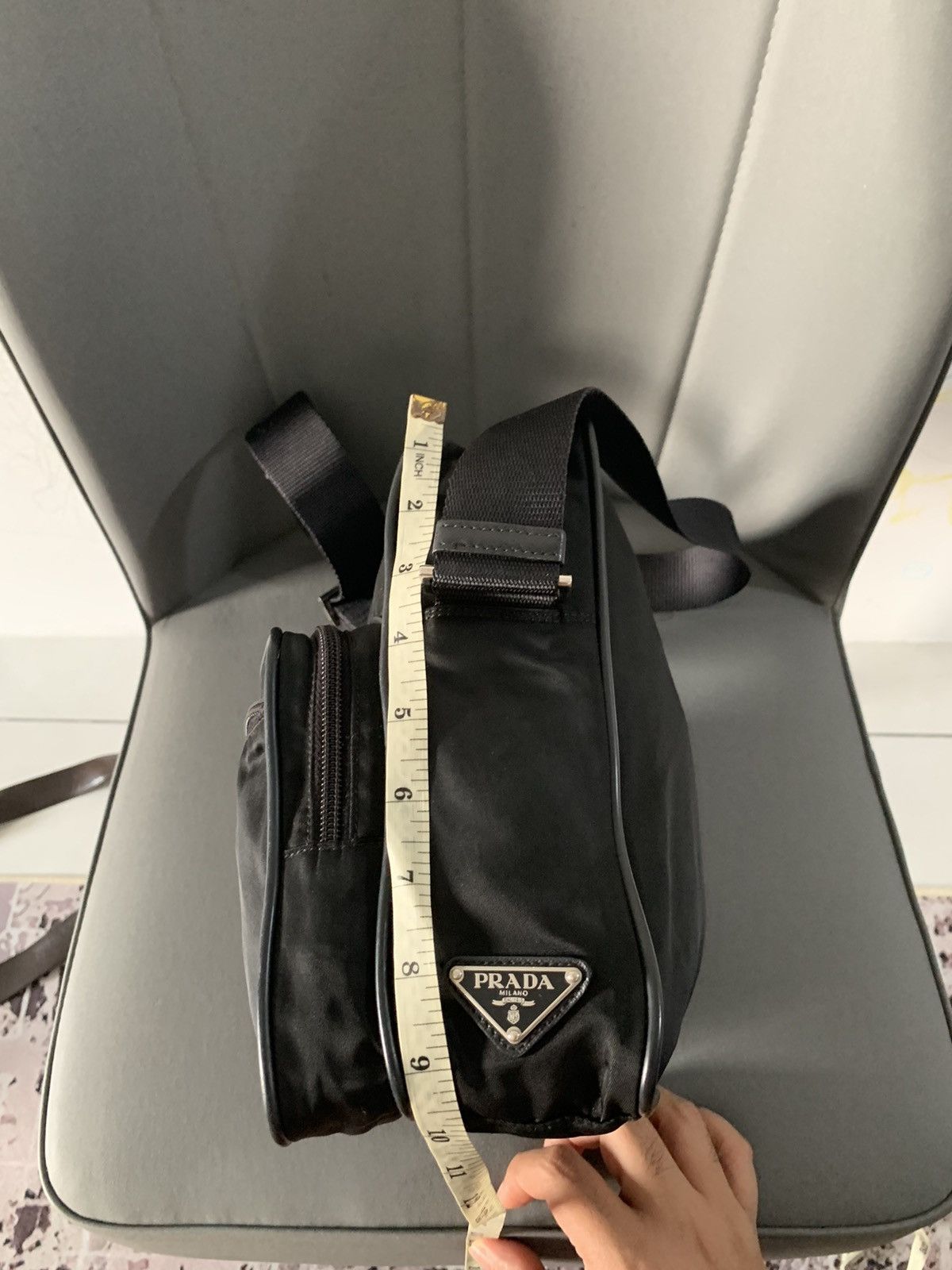 Prada × Vintage Vintage Prada Black Medium Sling Crossbody Bag Size ONE SIZE - 15 Thumbnail
