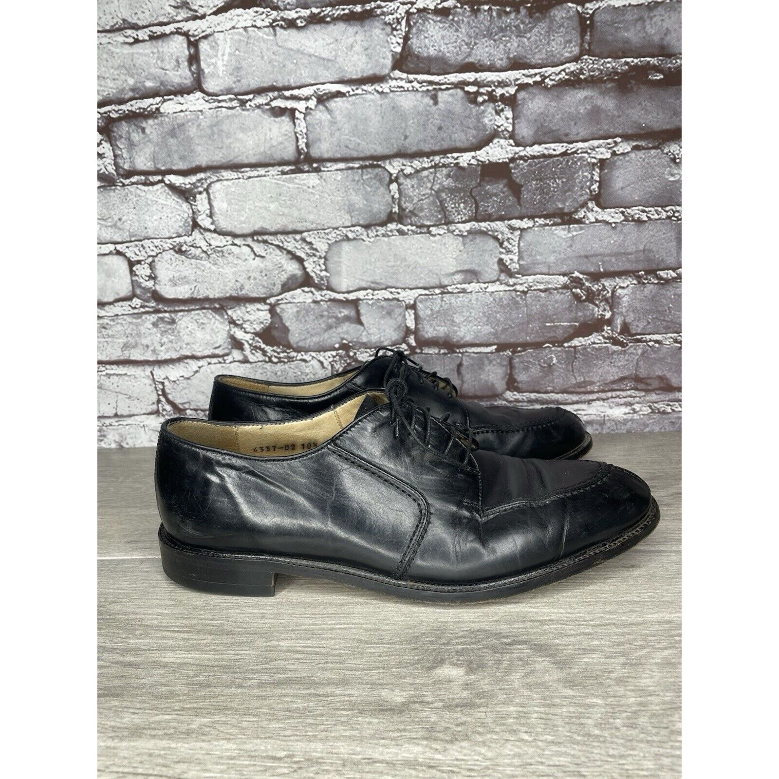Pronto Uomo PRONTO UOMO Black Leather Split Toe Oxfords Lace Up Shoes Me Size US 10.5 / EU 43-44 - 1 Thumbnail