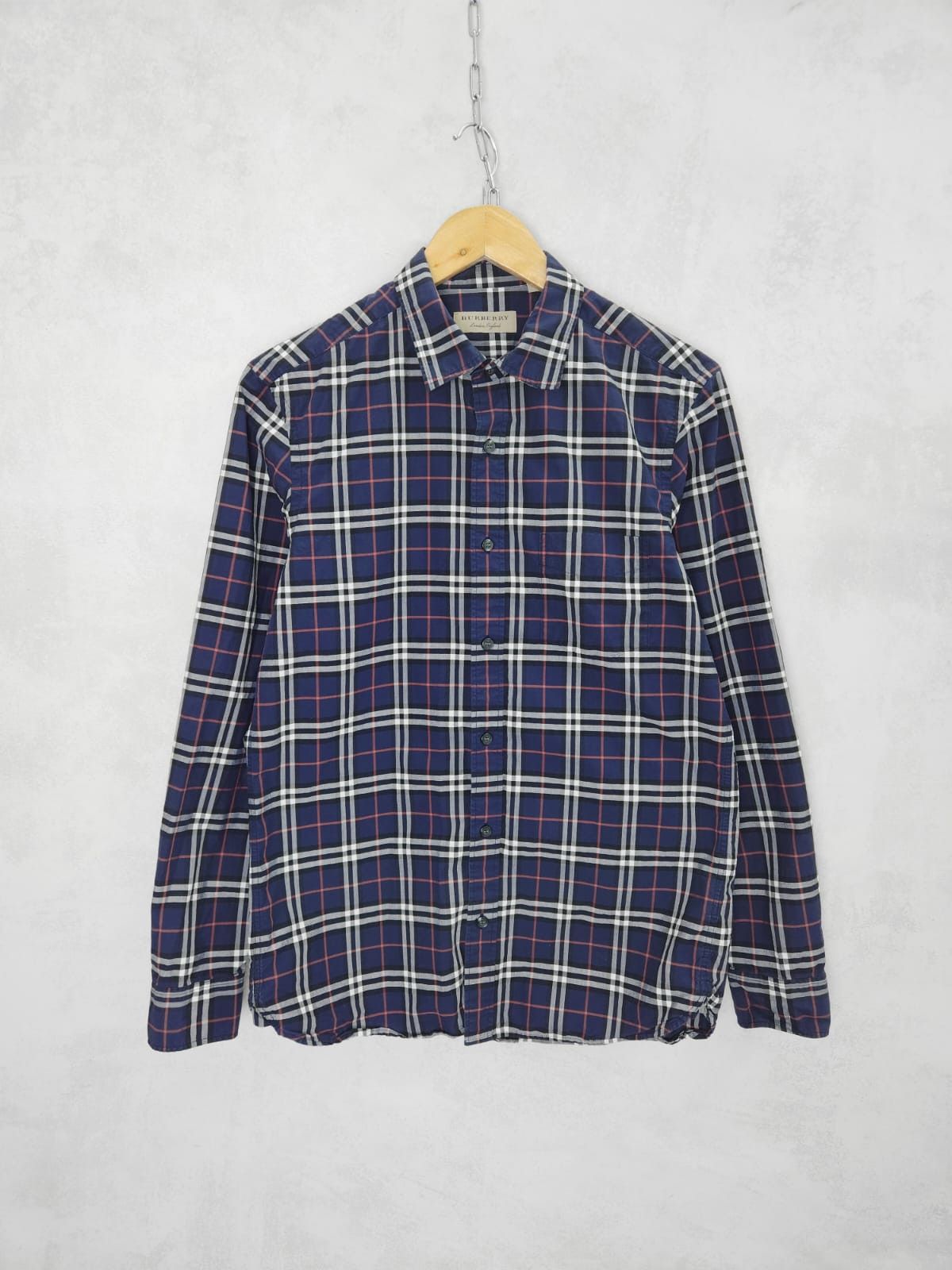 Burberry Burberry Checkered Blue Shirt Size US M / EU 48-50 / 2 - 1 Thumbnail
