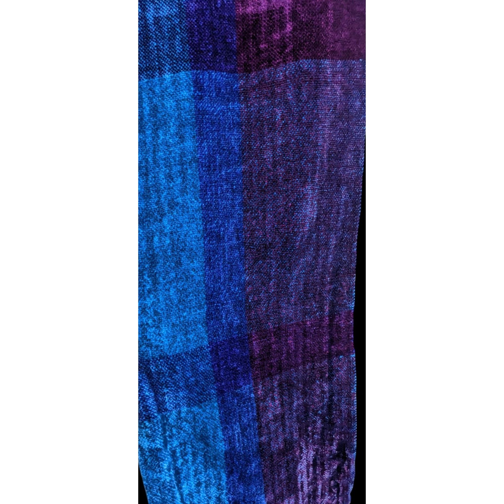 Other Cozy Ombre Handwoven By Polly Connell Blue & Purple Chenille Size ONE SIZE - 4 Thumbnail