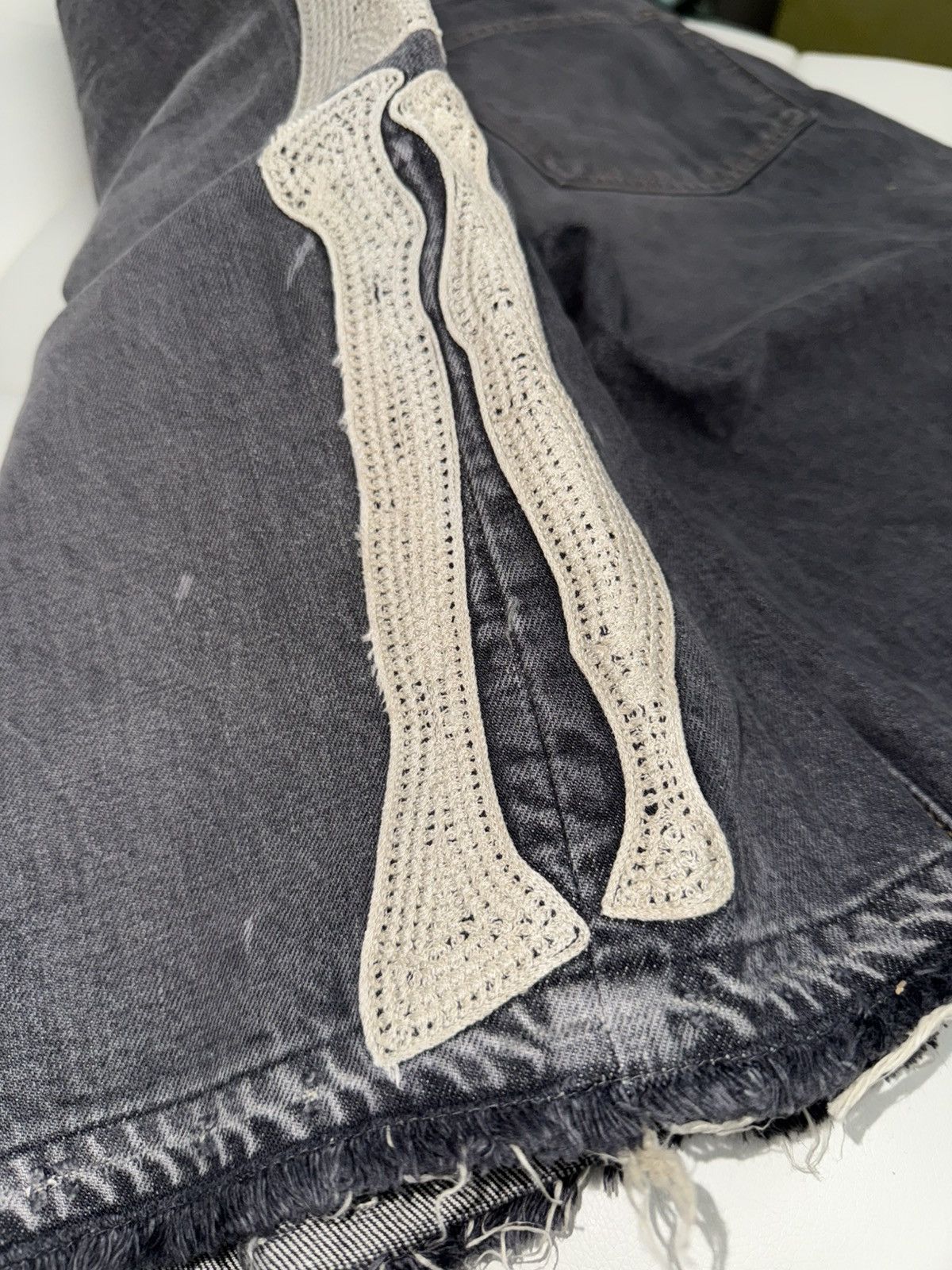 Kapital skel wide leg shorts