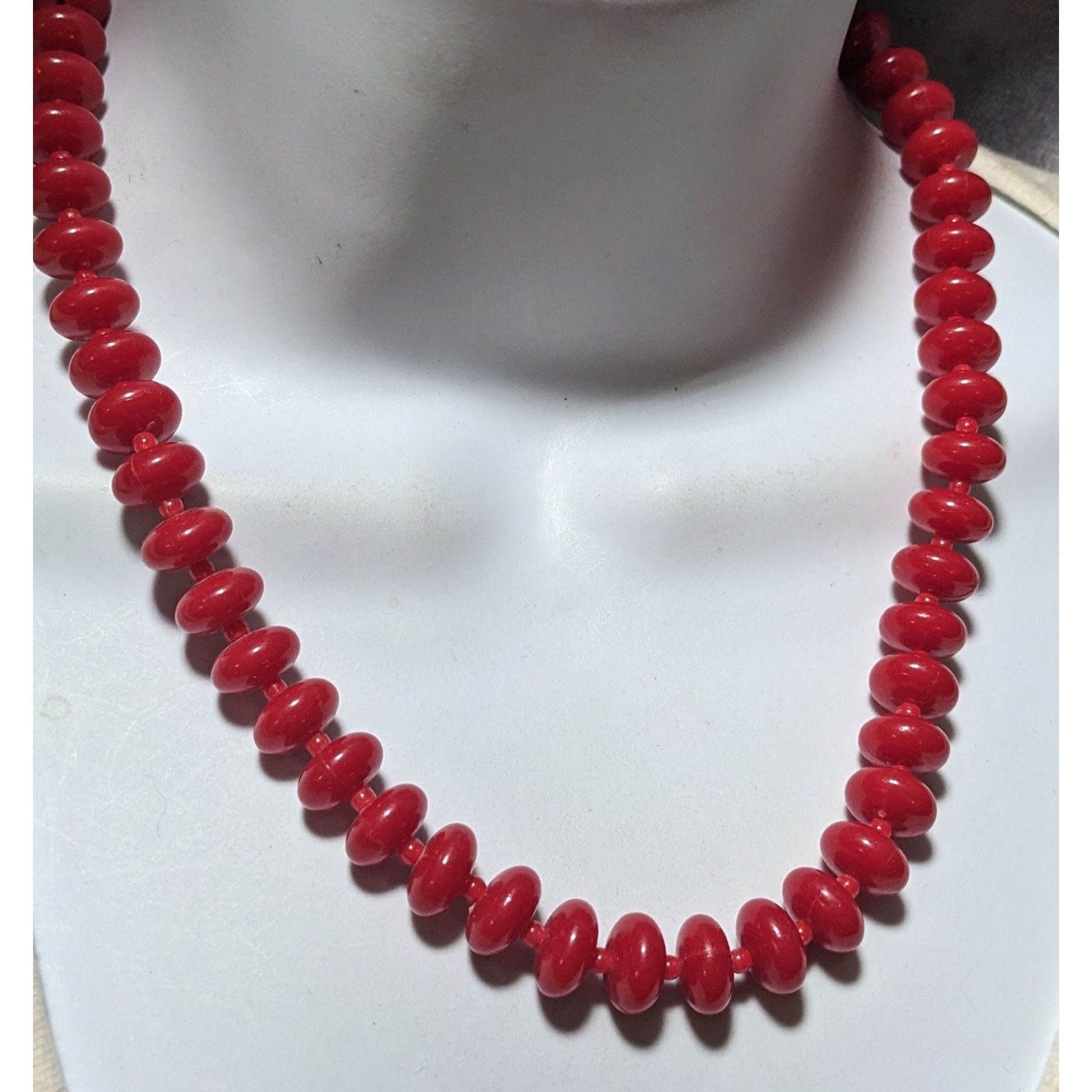 Other Vintage Red Cinnamon Candy Style Beaded Necklace Size ONE SIZE - 6 Thumbnail