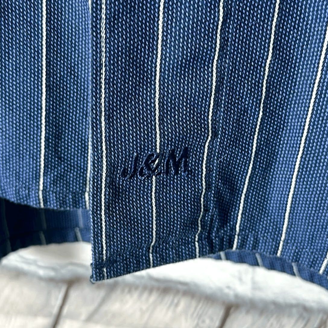 Johnston & Murphy Johnston & Murphy Shirt Button-Down Mens M Cotton Blue White Striped Long Sleeve Multicolor Chest 24” Length 30” Sleeve 23” Size US M / EU 48-50 / 2 - 4 Thumbnail