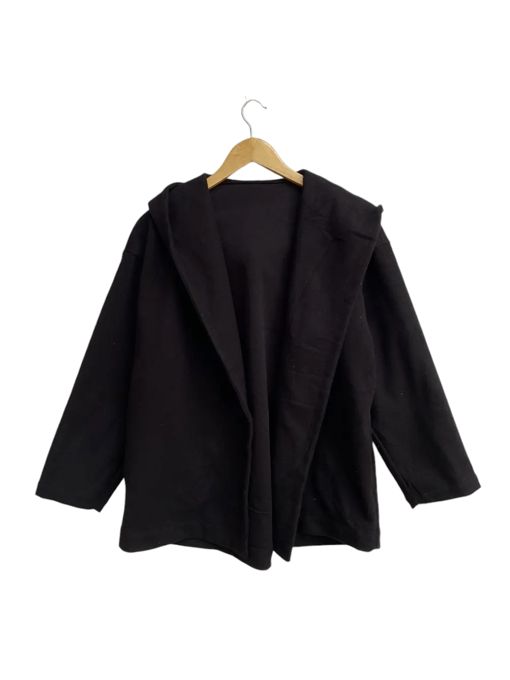 Global Work × Japanese Brand × Vintage Global Wool Jacket All Black Issey Miyake Style Size US L / EU 52-54 / 3 - 1 Thumbnail