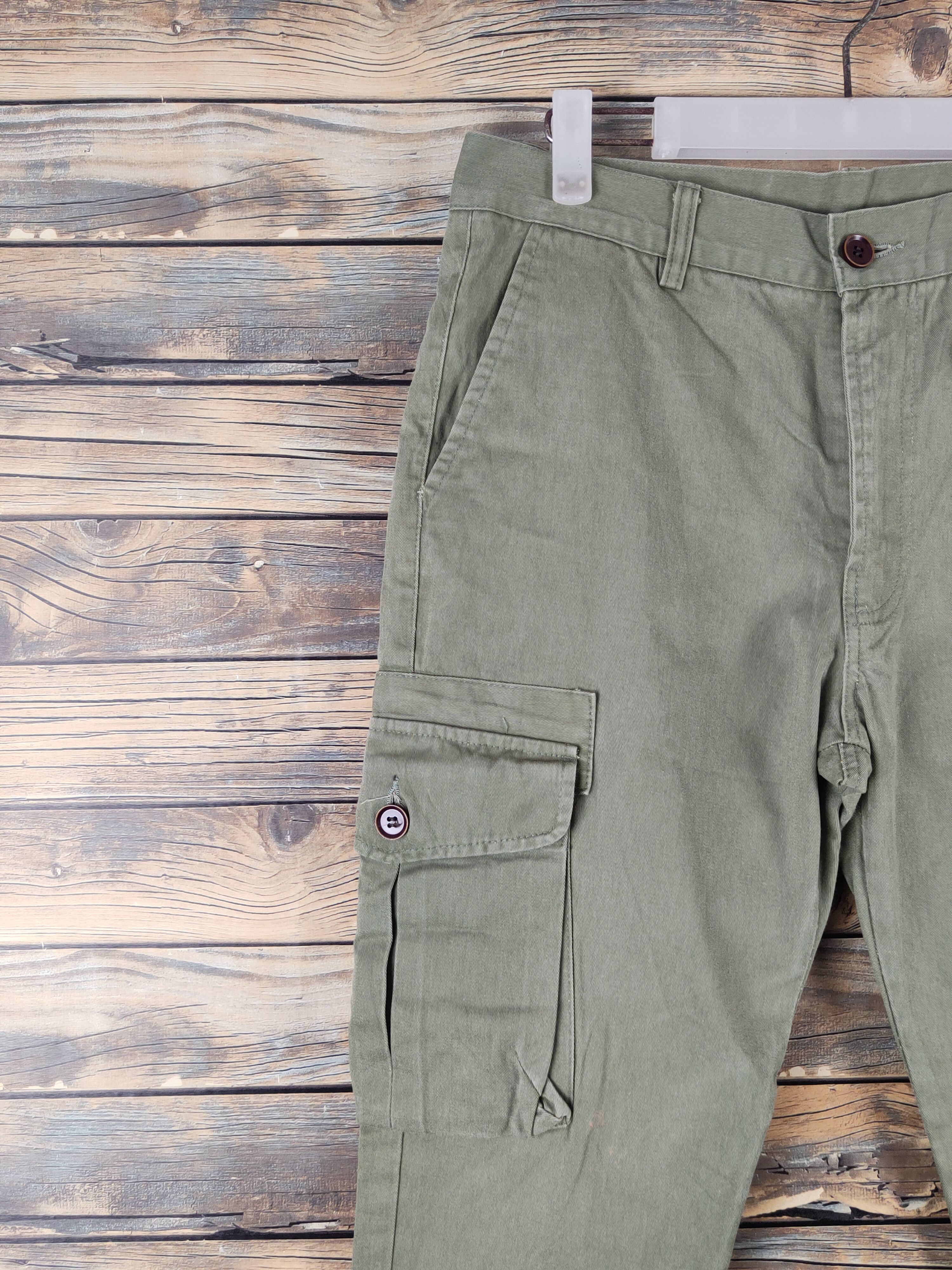Japanese Brand DL N Floor Green Multipocket Tactical Cargo Pants #1348 Size US 31 - 3 Thumbnail