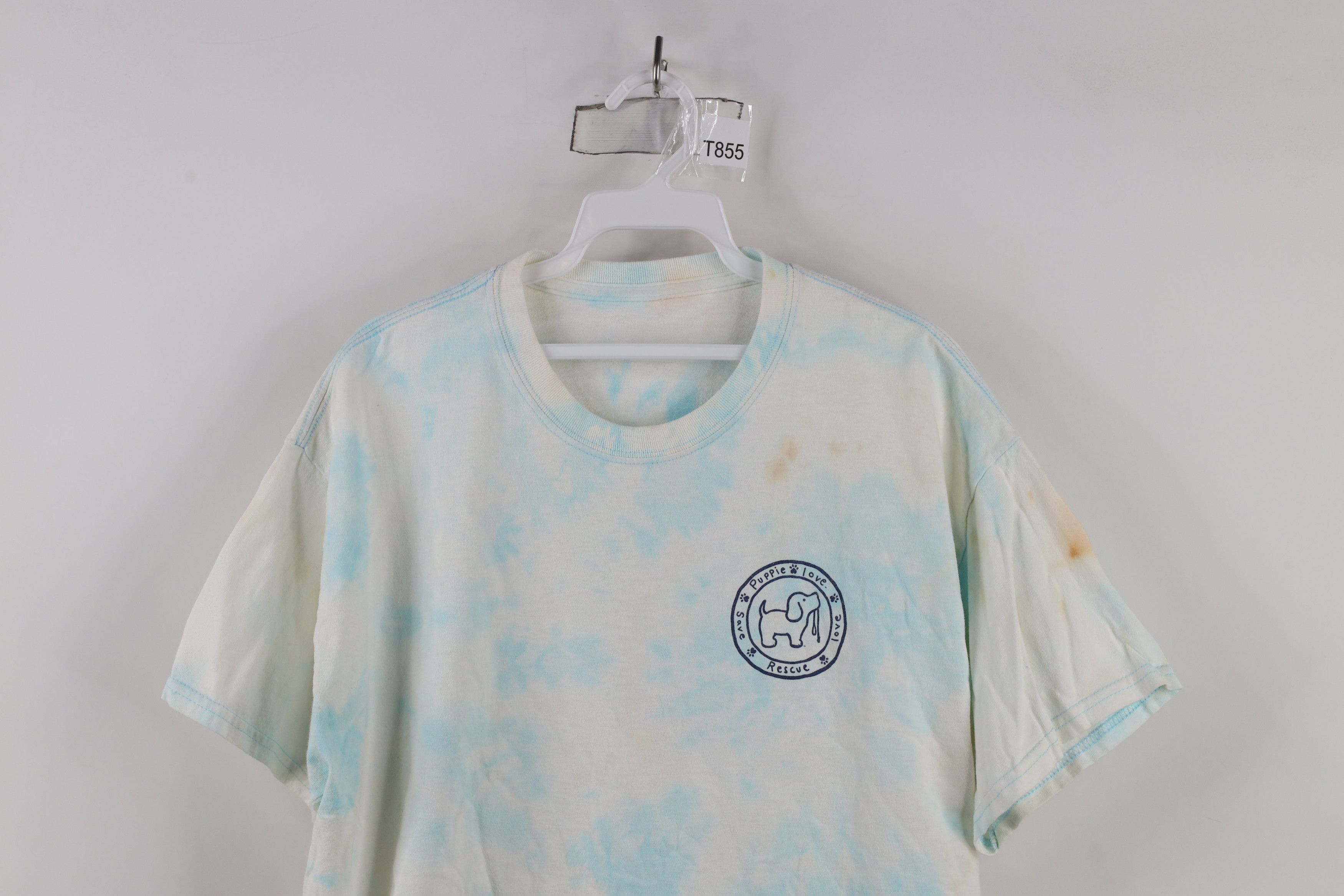 Vintage Vintage Y2K Streetwear Dog Puppy Acid Wash T-Shirt Cotton Size L / US 10 / IT 46 - 2 Thumbnail