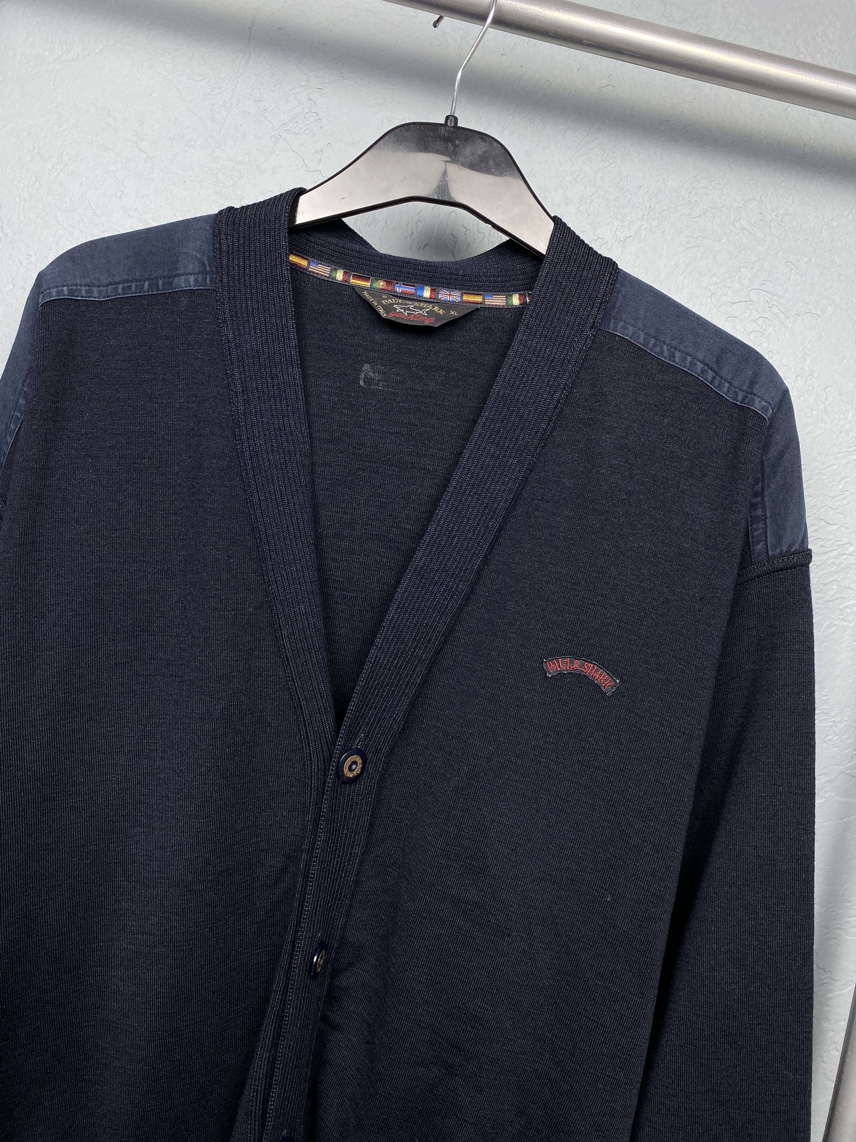 Paul & Shark × Vintage Paul & Shark Vintage Mens Wool Cardigan Sweater Size US XL / EU 56 / 4 - 2 Thumbnail
