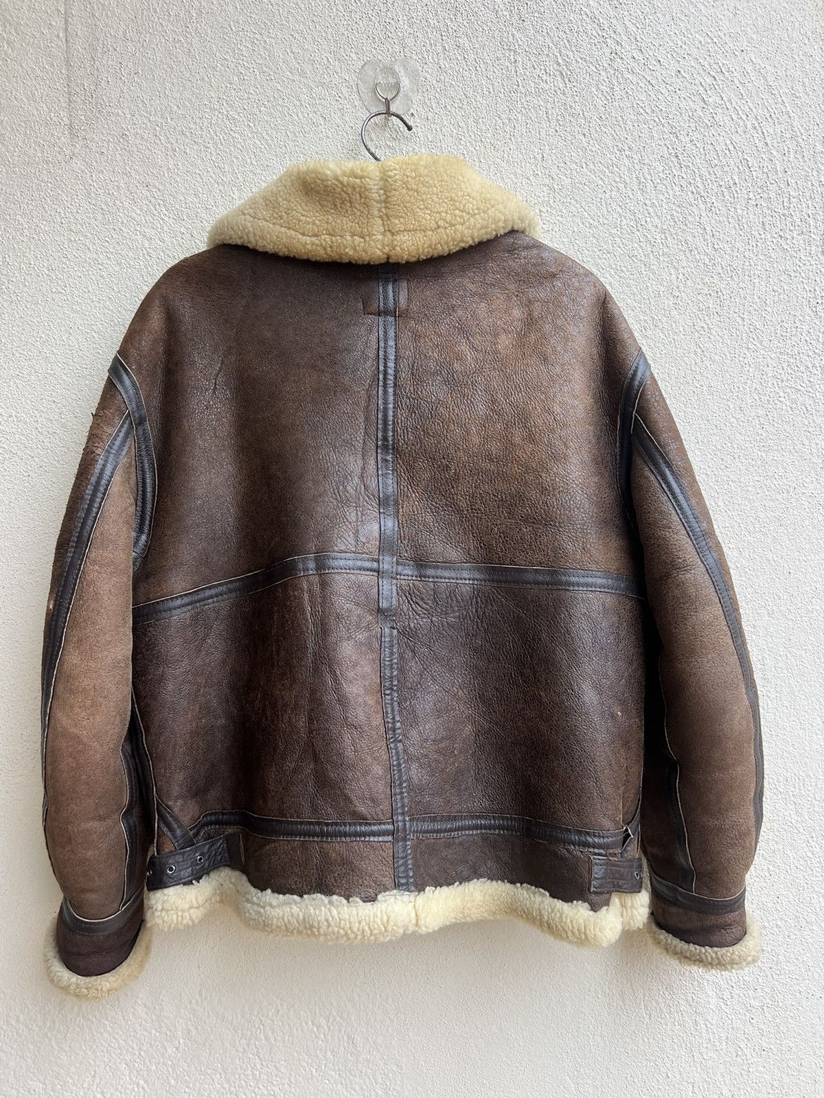 Vintage Vintage 80s Distress Patina Sheep Leather B-3 Flight Jacket Size US M / EU 48-50 / 2 - 25 Thumbnail