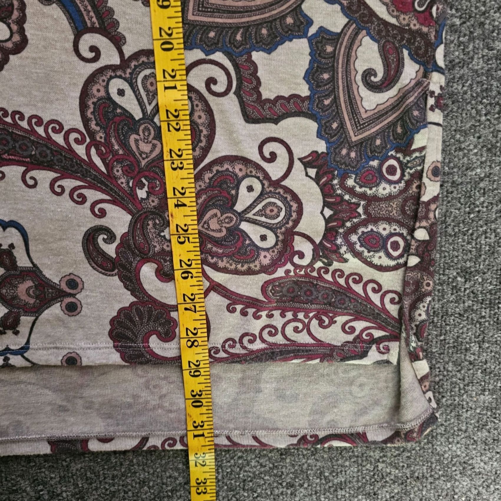 Vintage Chicos Shirt Womens Large Gray Purple Paisley Short Sleeve Knit Oversized Size L / US 10 / IT 46 - 6 Thumbnail