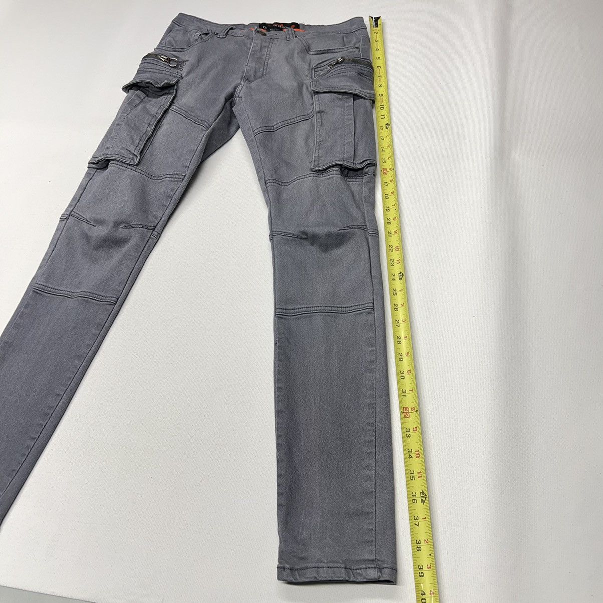 Other Copper Rivet Jeans Grey Skinny Moto Cargo Pocket Denim Size US 30 / EU 46 - 18 Thumbnail