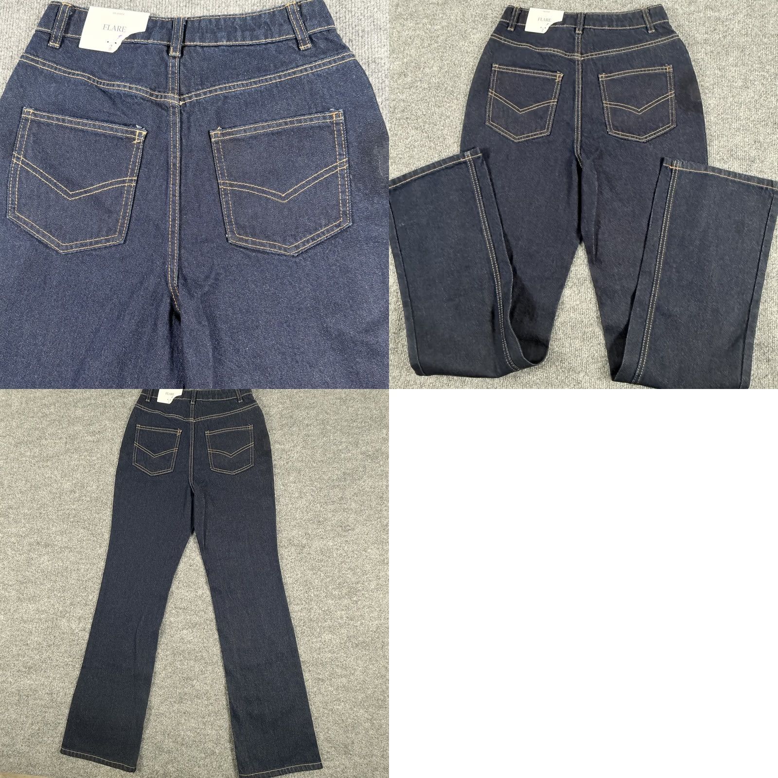 Vintage Future Collective Jeans Womens 2 Dark Wash Flare High Rise Denim Reese Blutstein Size 26" / US 2 / IT 38 - 8 Thumbnail