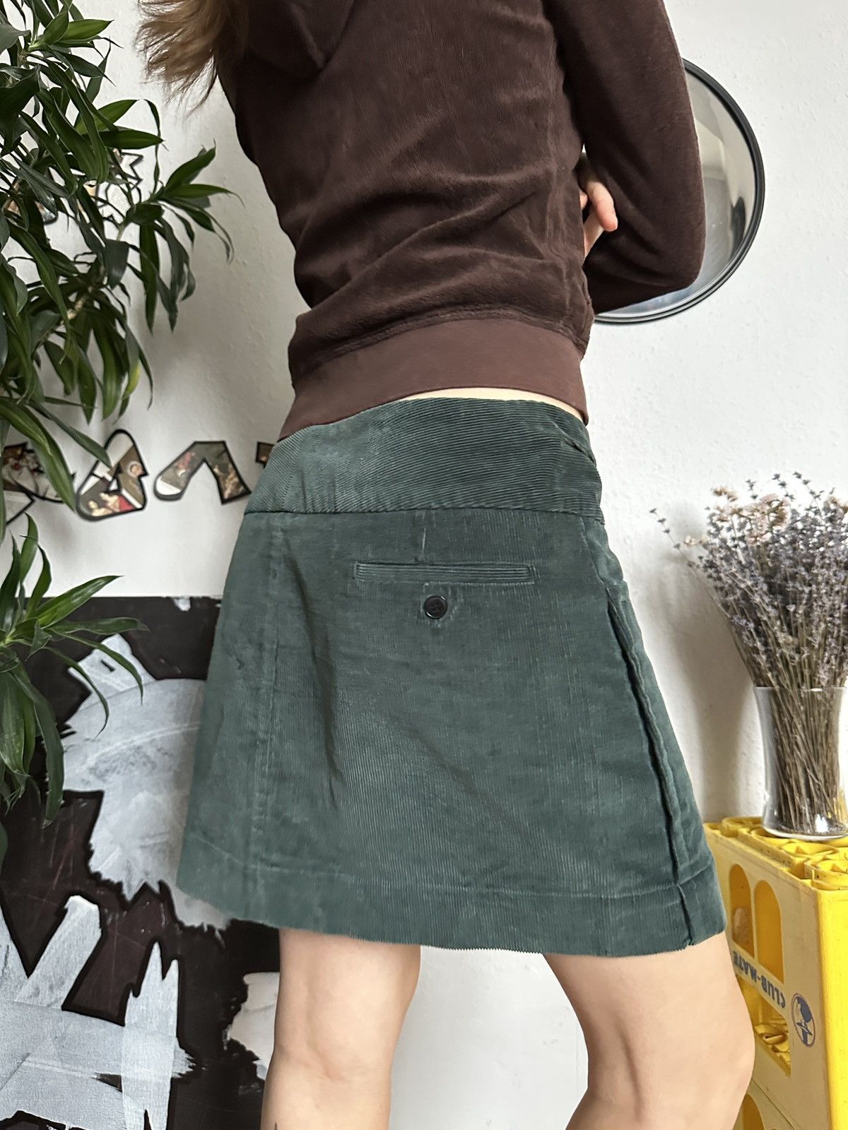 Isabel Marant × Vintage Isabel Marant Vintage Corduroy Wrap Asymmetrical Mini Skirt Size 26" / US 2 / IT 38 - 5 Thumbnail