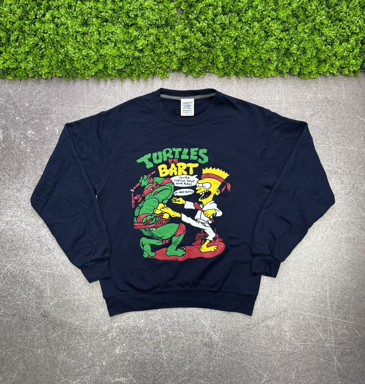 Vintage 2001 Bart vs Ninja Turtles Sweatshirt Simpsons Fox