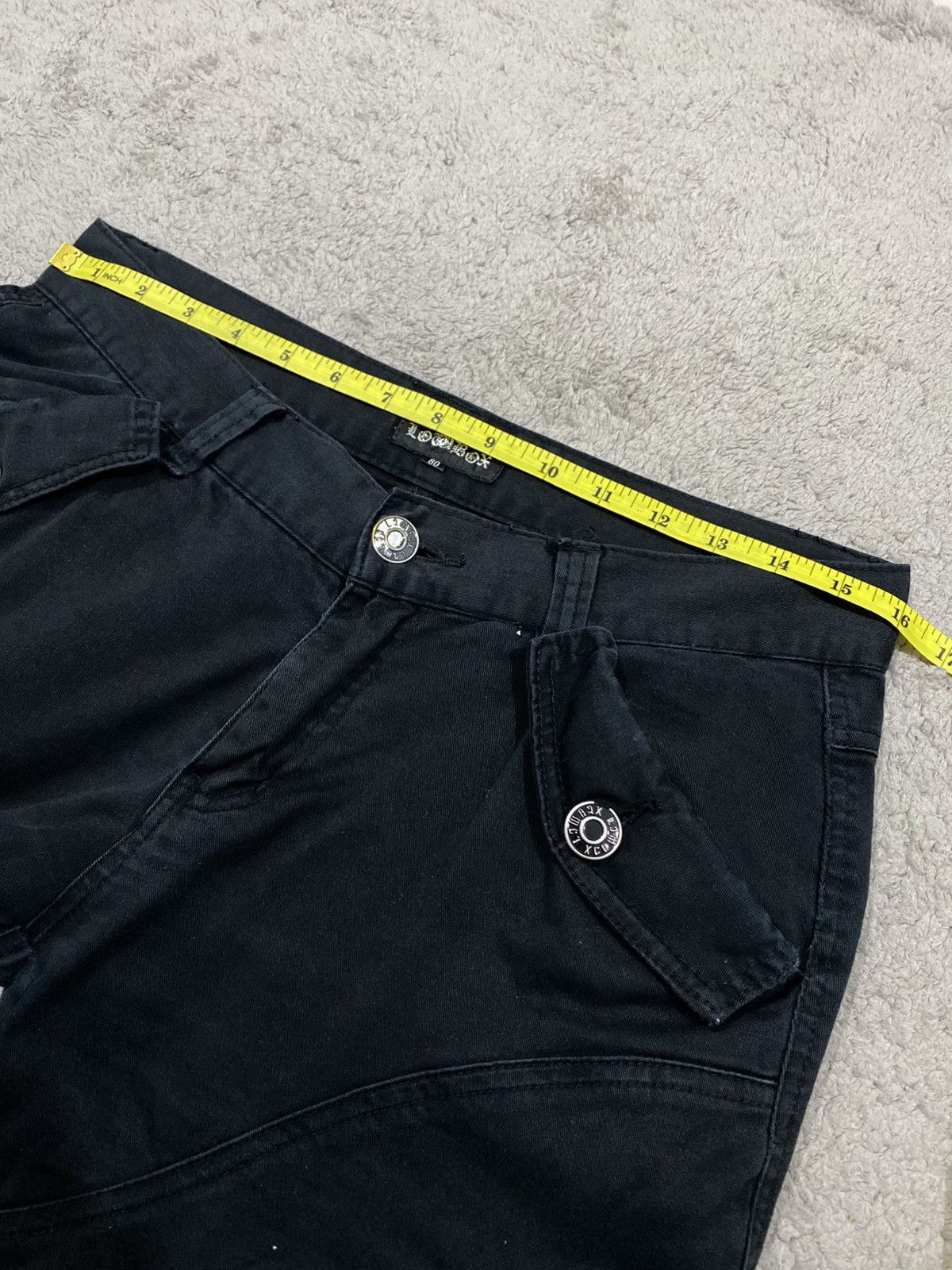 Japanese Brand LowBox Black Cargo Multipocket Flared Pants LGB Style Size US 32 / EU 48 - 17 Thumbnail