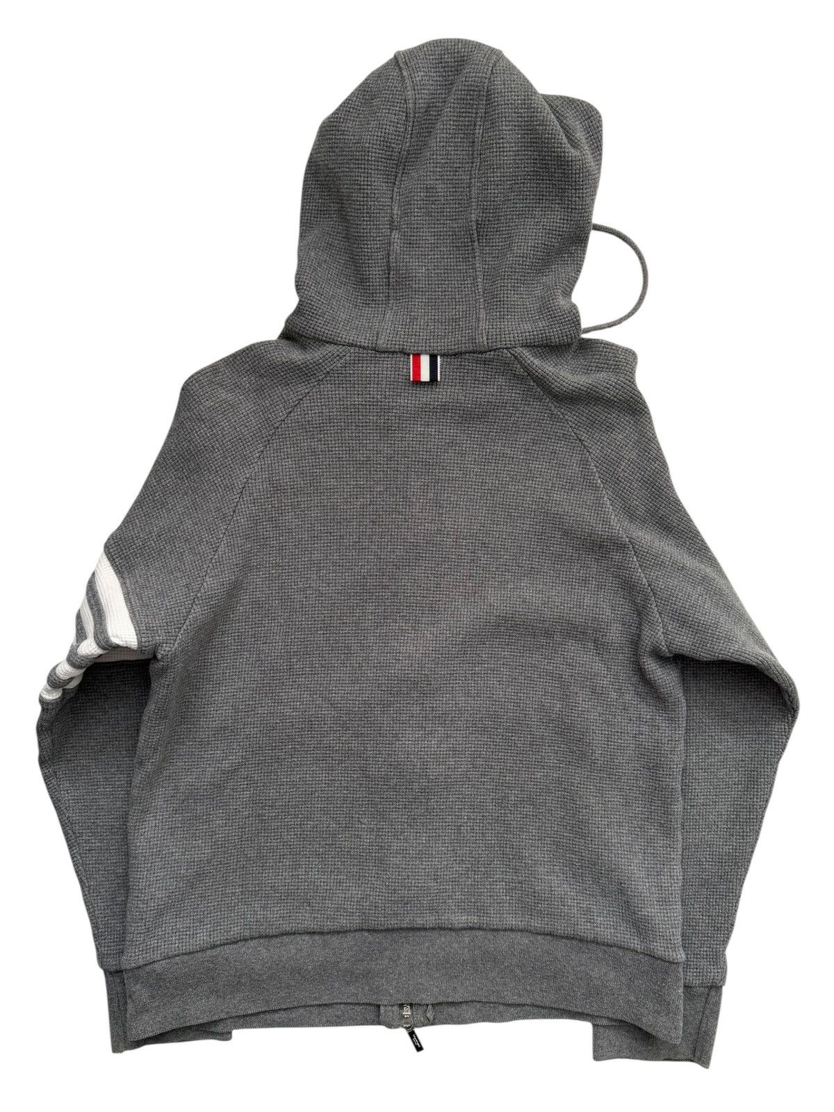 Thom Browne Heavy Engineered Waffle Zip Bar Thermal Hoodie Size US M / EU 48-50 / 2 - 2 Thumbnail