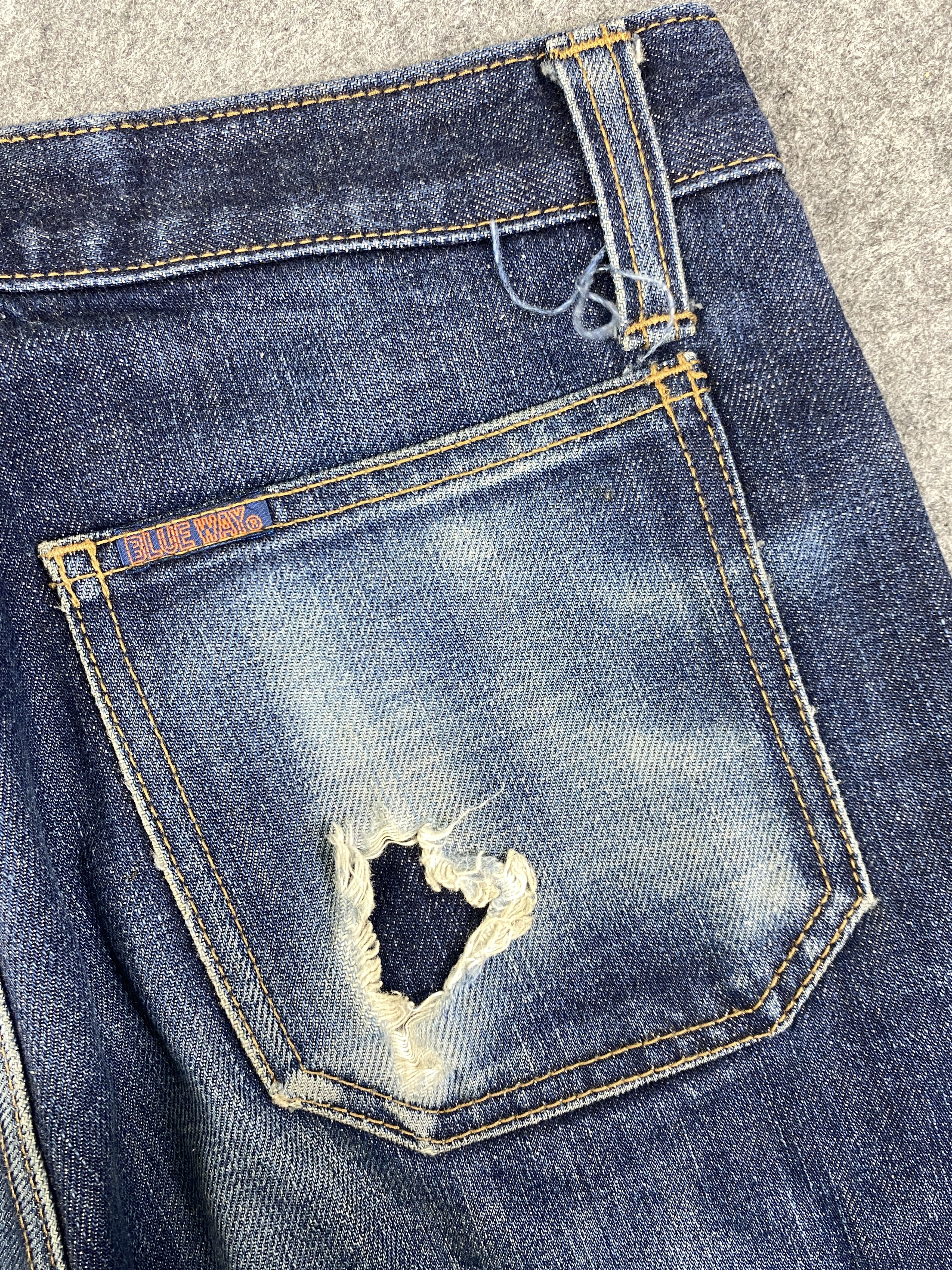 If Six Was Nine Blue Vintage Blue Way Flare Jeans 28x30.5 Denim - JN3309 Size US 28 / EU 44 - 12 Thumbnail