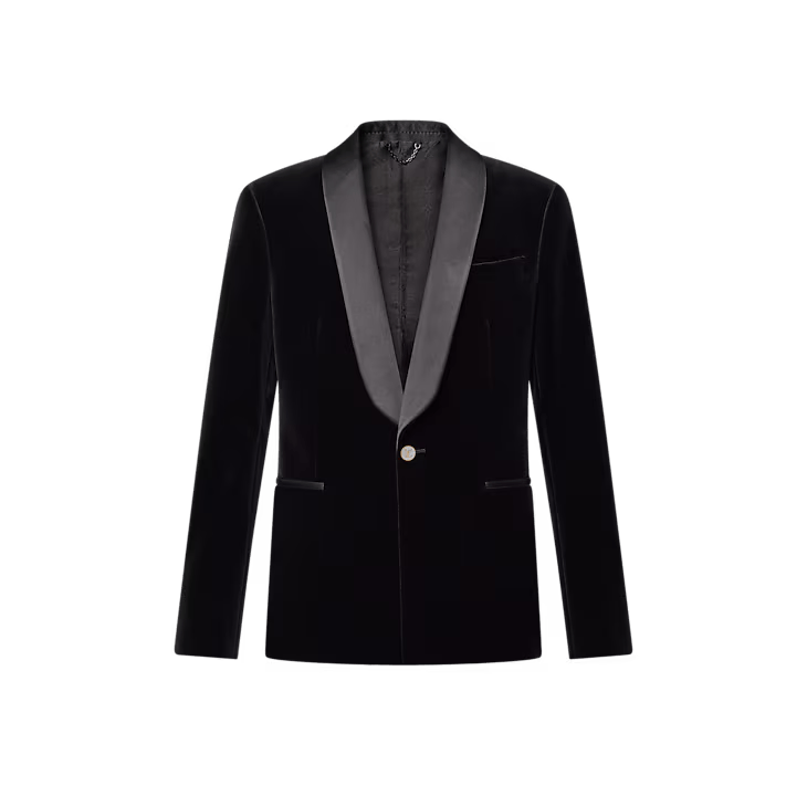 Louis Vuitton Single-Breasted Velvet Tuxedo Jacket Size 52L - 1 Thumbnail