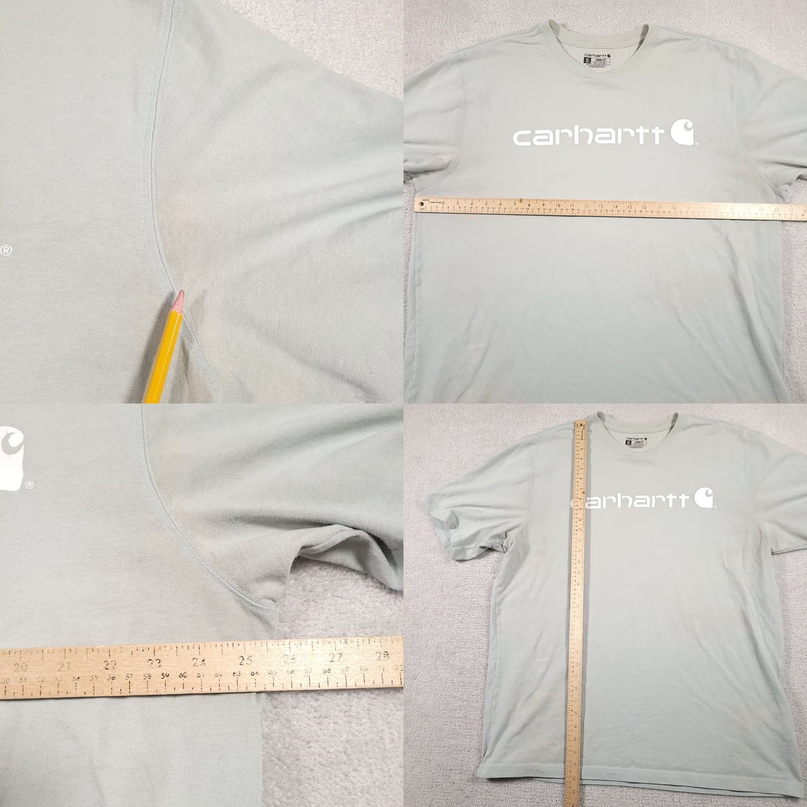Carhartt VINTAGE Carhartt Short Sleeve Workwear T-Shirt Mens XLT Tall Gray Graphic Grunge Size US XL / EU 56 / 4 - 8 Thumbnail