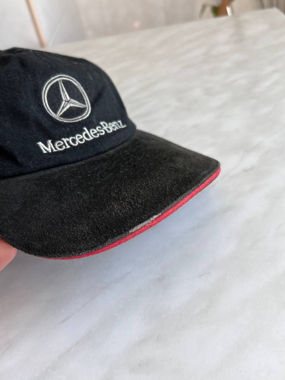 Mercedes-Benz × Vintage Vintage 90s Mercedes Benz Black Racing Logo Rare Archive Cap Size ONE SIZE - 3 Thumbnail