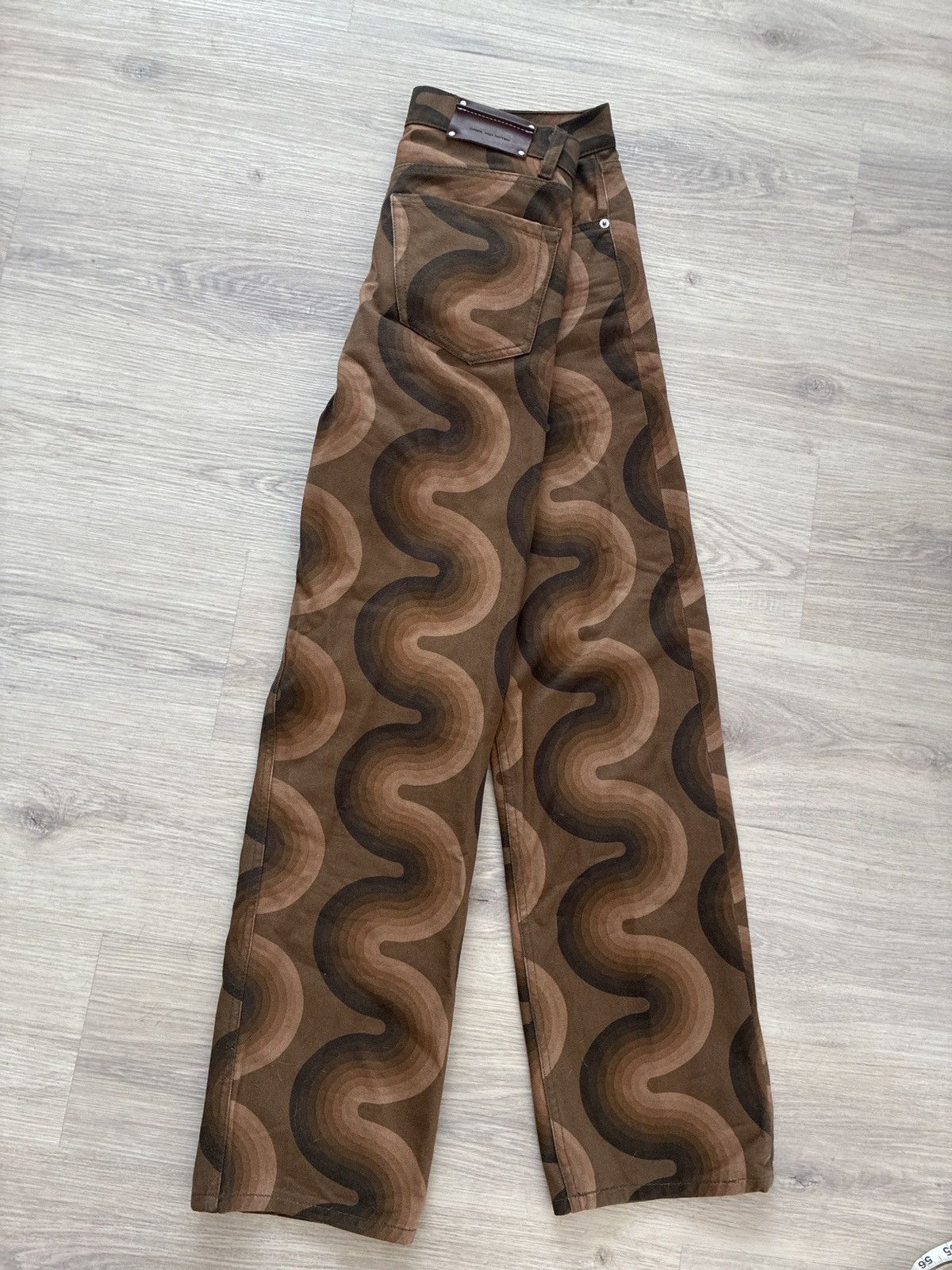 Dries Van Noten Dries Van Noten x Verner Panton SS19 Brown Wave Jeans Size US 30 / EU 46 - 3 Thumbnail