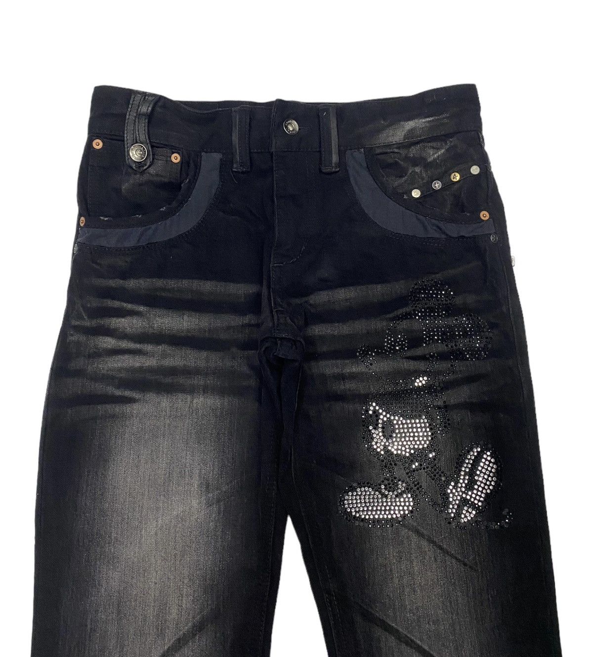 semanticdesign 🔥SEMANTIC DESIGN SKULLS X MICKEY MOUSE FLARED DENIM JEANS Size US 30 / EU 46 - 5 Thumbnail