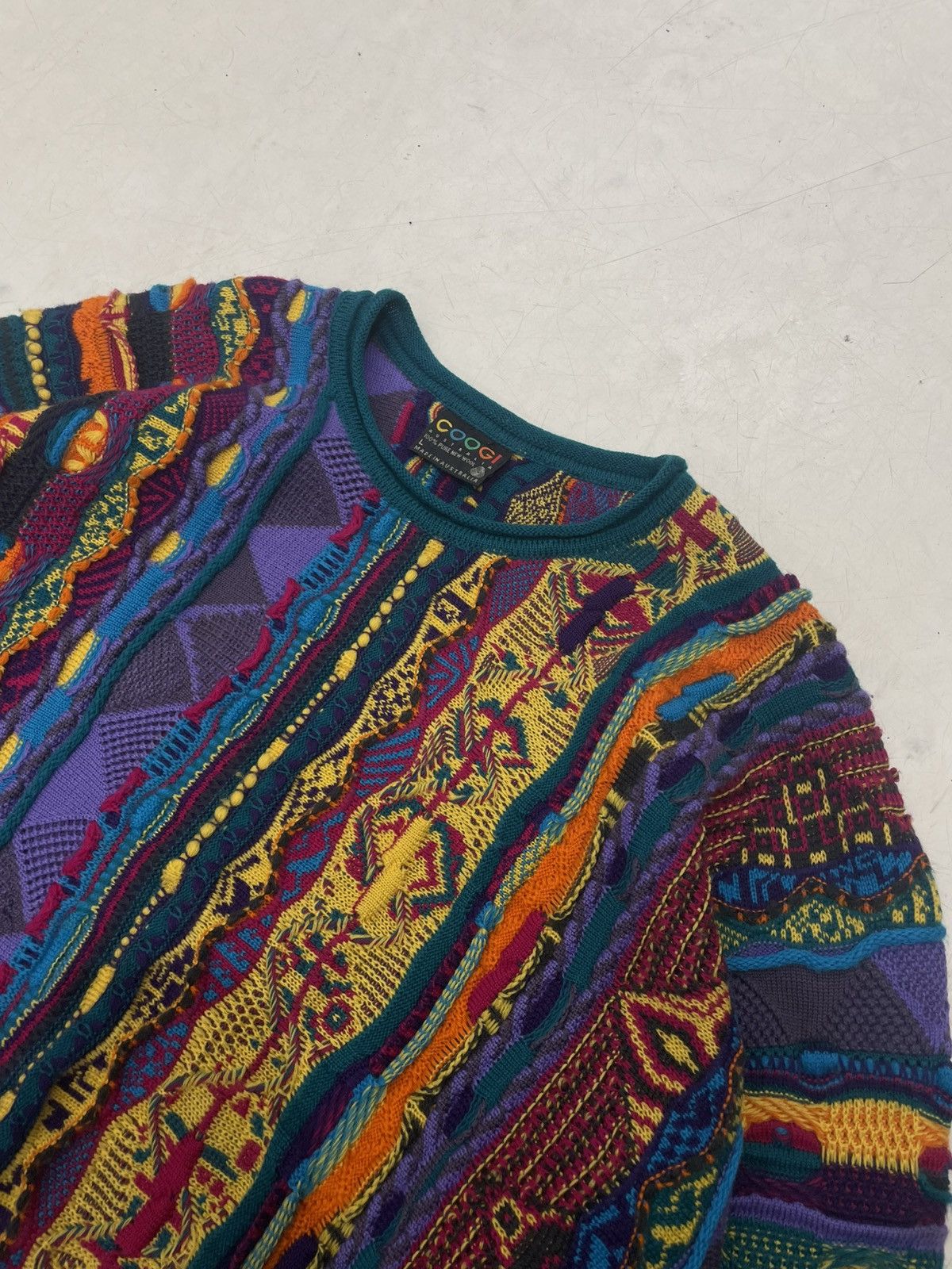 Coogi Vintage 90s Coogi Abstract Wool Sweater Biggie BIG Size US L / EU 52-54 / 3 - 2 Thumbnail