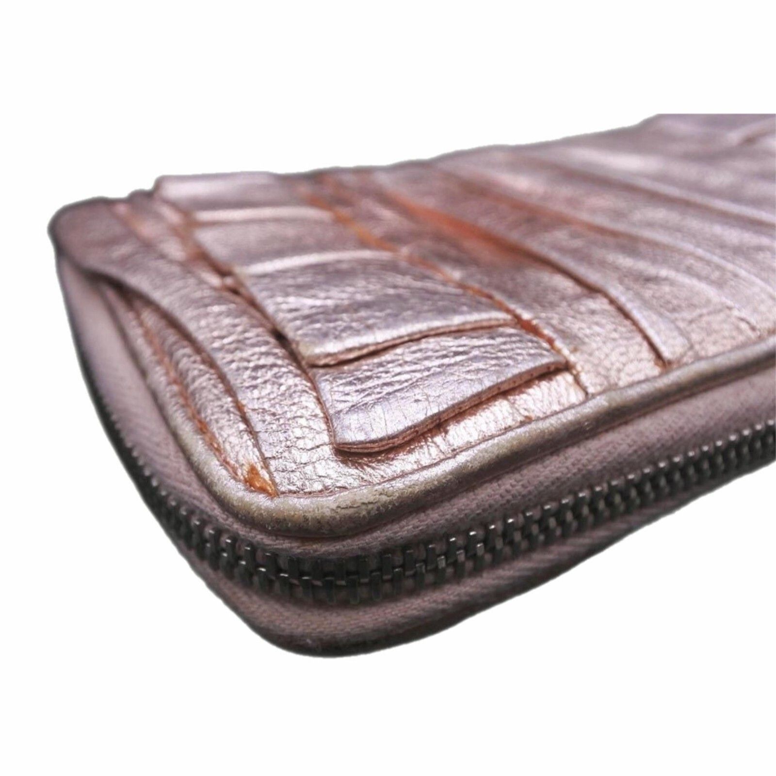 Dolce & Gabbana Dolce & Gabbana RARE Rose Gold Leather Ruffle Zippy Wallet Size ONE SIZE - 5 Thumbnail