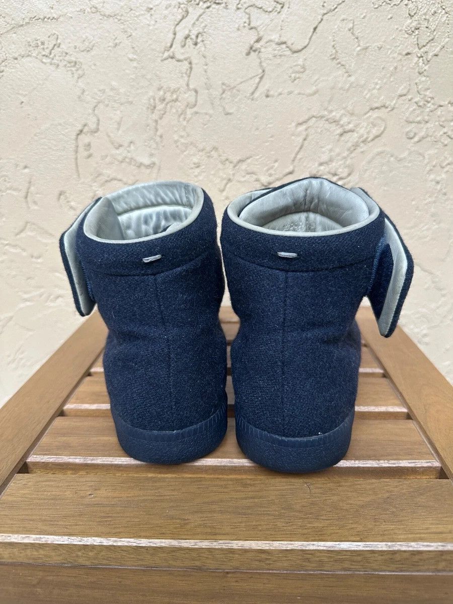 Maison Margiela Maison Margiela Future Navy Blue Wool 8 41 High Tops Size US 8 / EU 41 - 7 Thumbnail