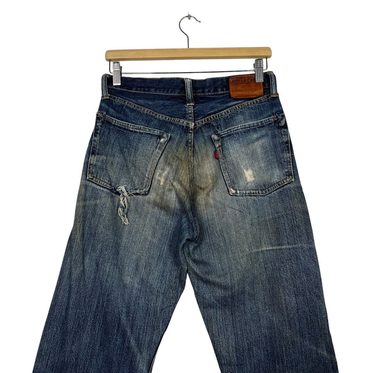 Sugar Cane Vintage Sugar Cane Distressed Selvedge Denim Jeans Size US 30 / EU 46 - 9 Thumbnail