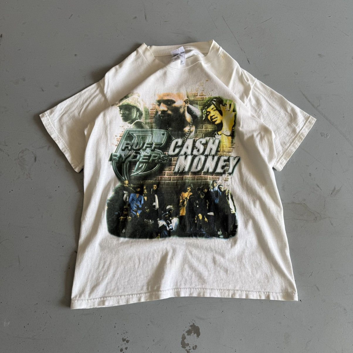 Rap Tees Vintage 2000 Ruff Ryders Cash Money Bling Bling Tour Rap Tee Size US M / EU 48-50 / 2 - 1 Thumbnail