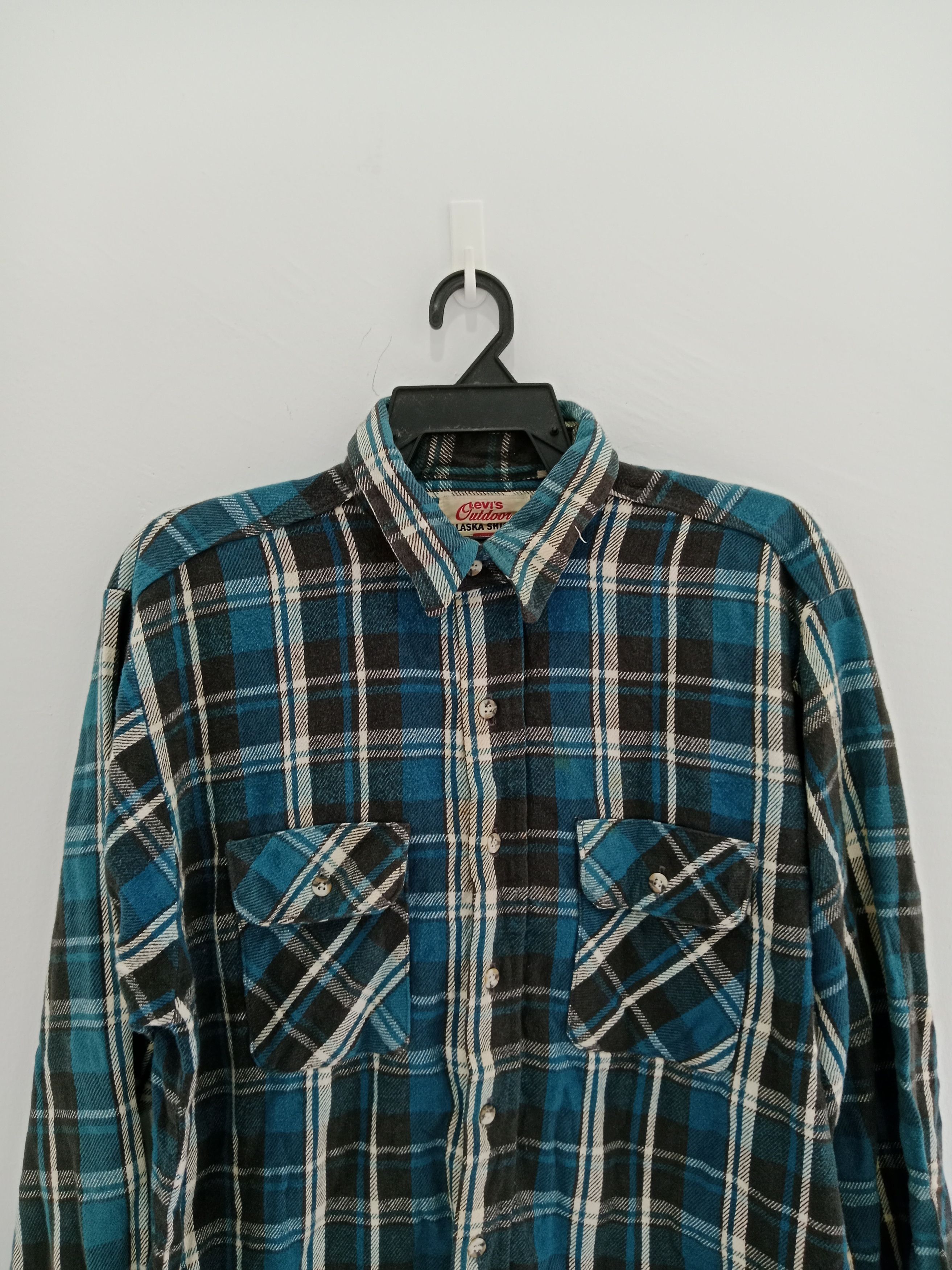 Levi's × Levi's Vintage Clothing × Vintage Vintage Levis Outdoor Alaska Shirts Plaid Double Pocket Size US L / EU 52-54 / 3 - 3 Thumbnail