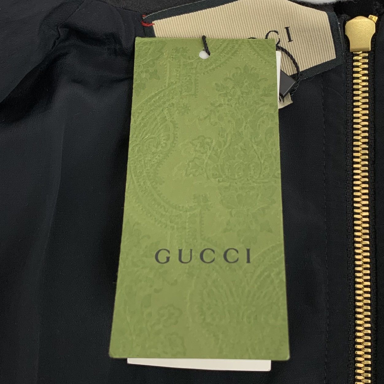 Gucci Gucci Black Lapel Puff Sleeve Zip Design Dress K26WX Size S / US 4 / IT 40 - 8 Thumbnail