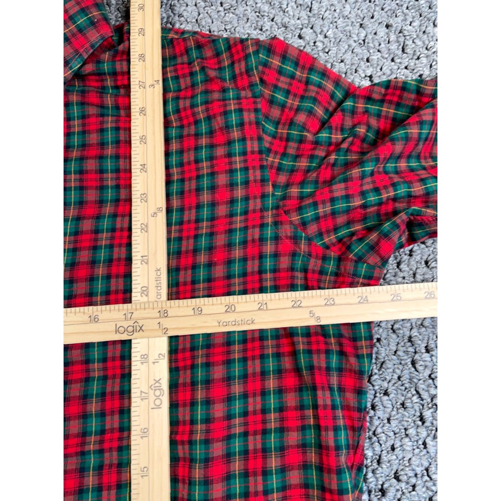 Polo Ralph Lauren Polo Ralph Lauren Shirt Adult Large Red Green Tartan Plaid Cotton Regent Fit Size US L / EU 52-54 / 3 - 5 Thumbnail