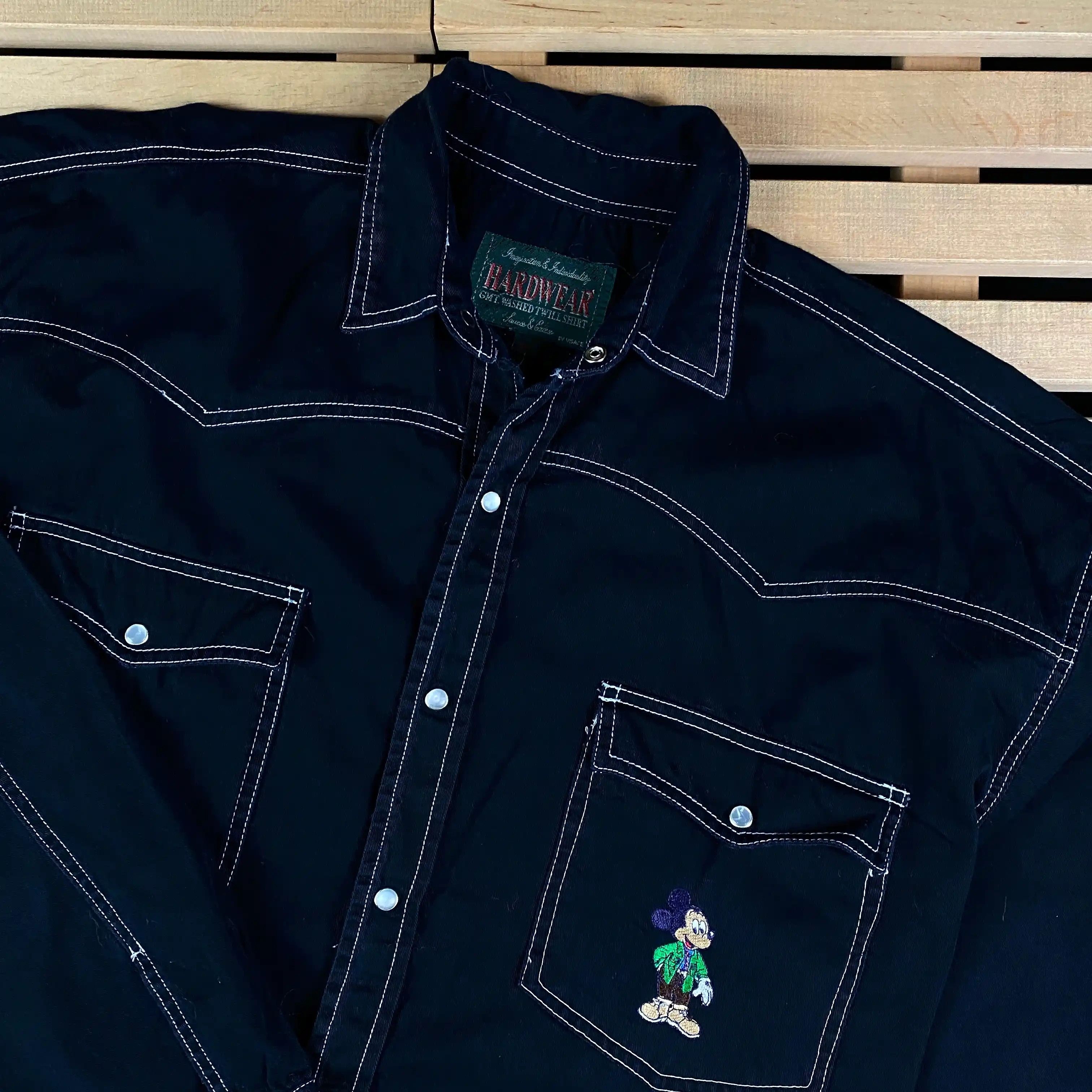 Vintage Mens Shirt Long Sleeve Hardwear Mickey Mouse Size XL Size US XL / EU 56 / 4 - 2 Thumbnail